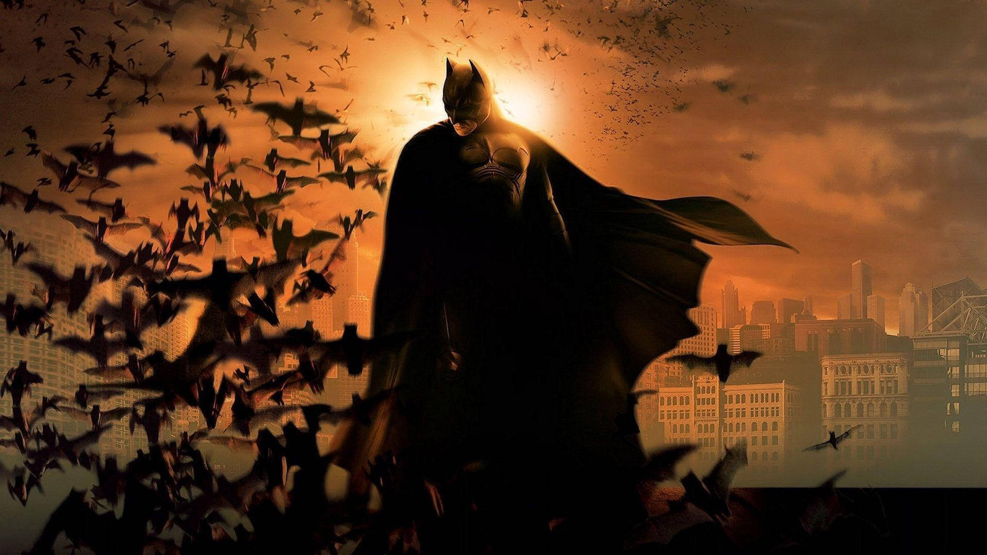 Batman og flagermus sepia wallpaper — Batman Wallpapers