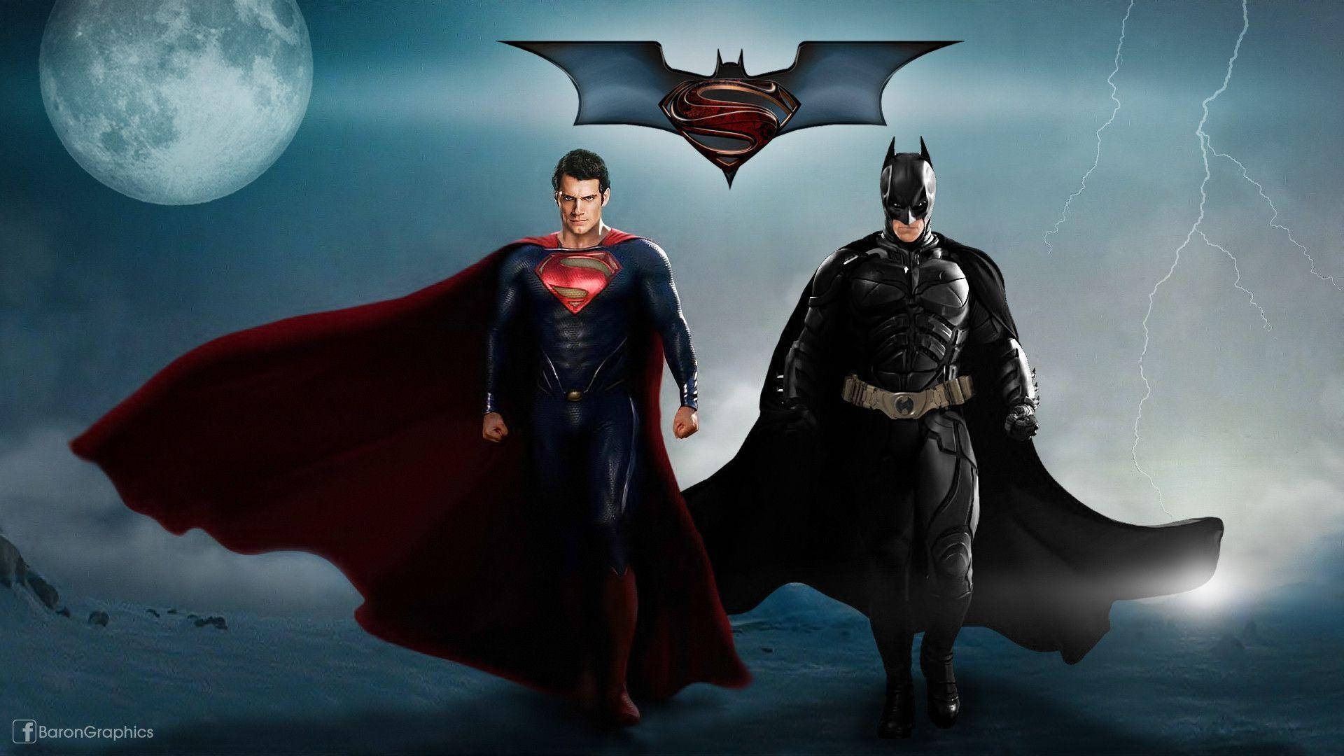 Batman og Superman logo baggrund — Batman Wallpapers