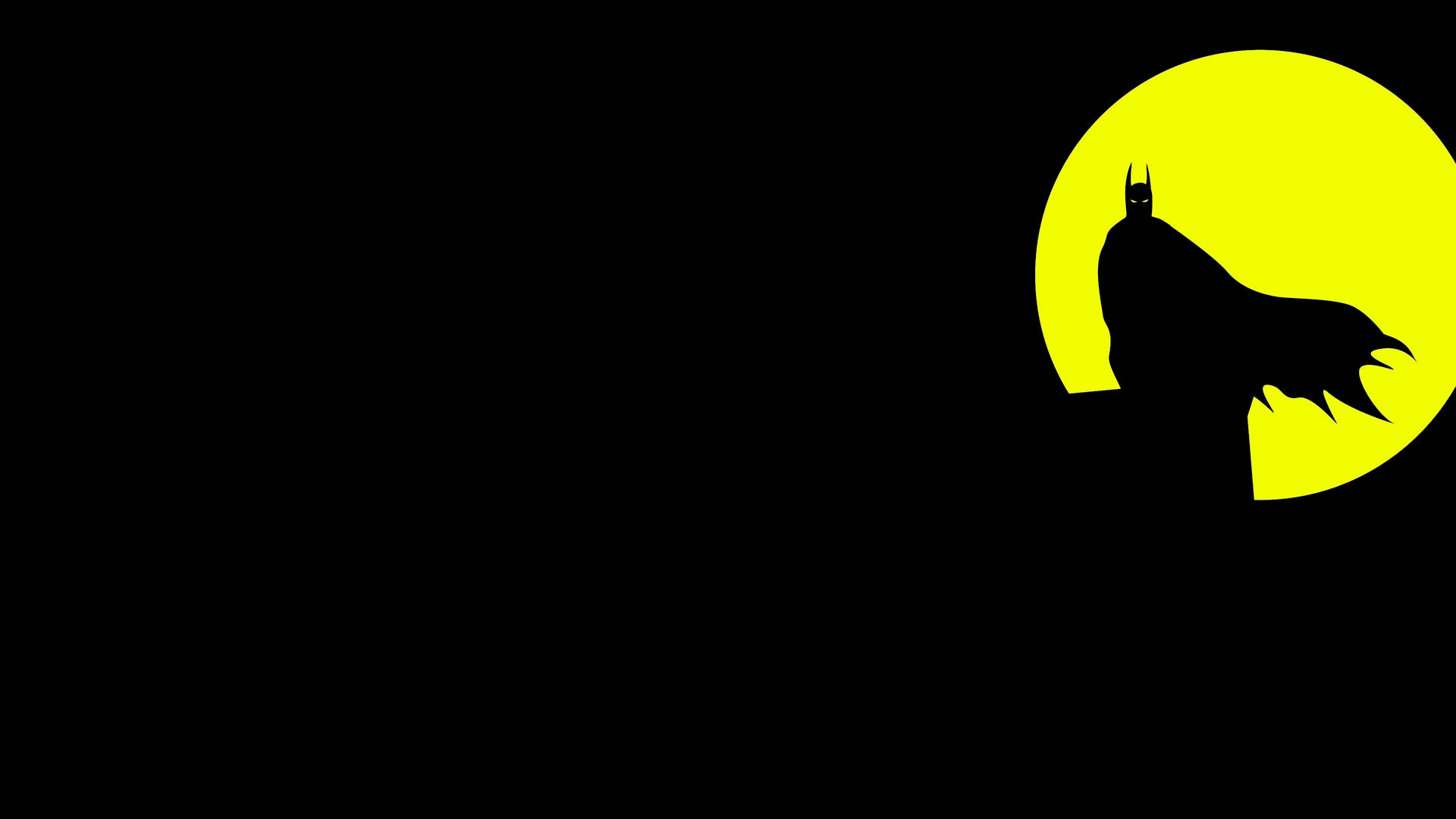 Batman sort og gul silhuet wallpaper — Batman Wallpapers