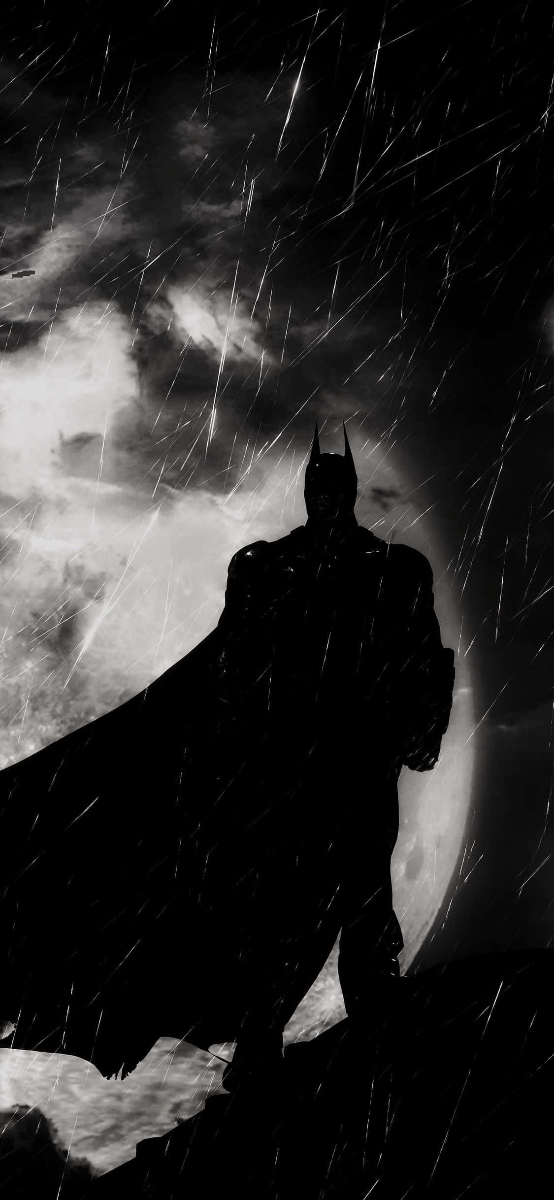 Batman æstetik i sort og hvid Wallpapers