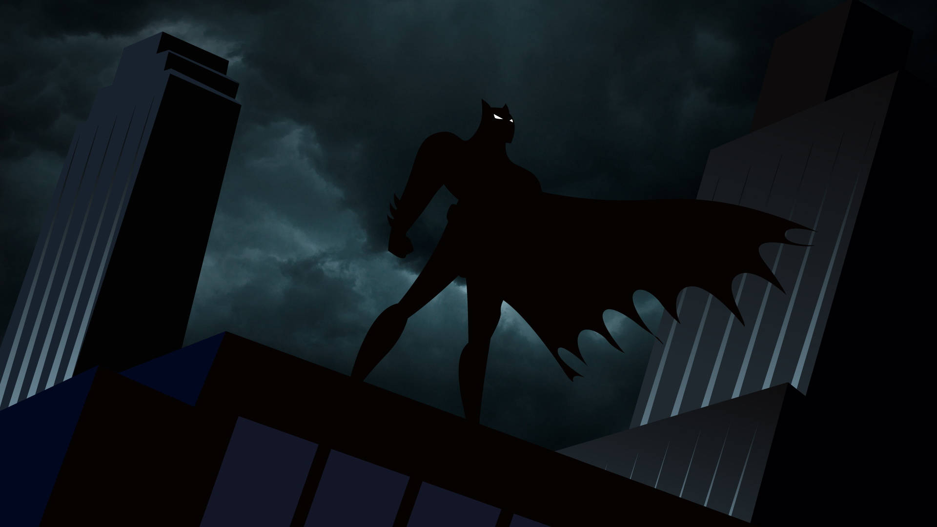 Batman tegneserie silhuet wallpaper — Batman Wallpapers