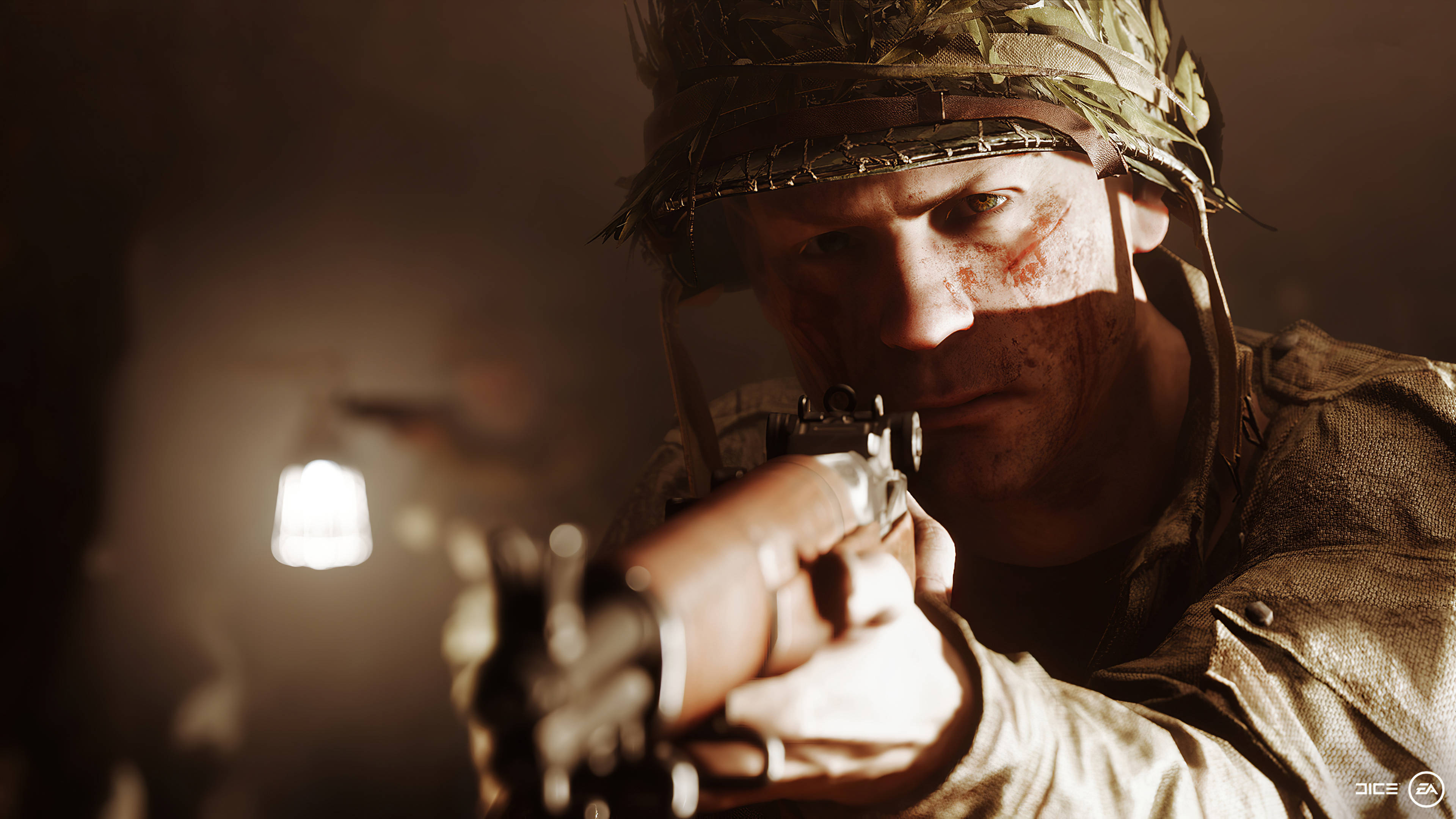 Battlefield 5 4K Nærbillede af pistol pegende Wallpapers