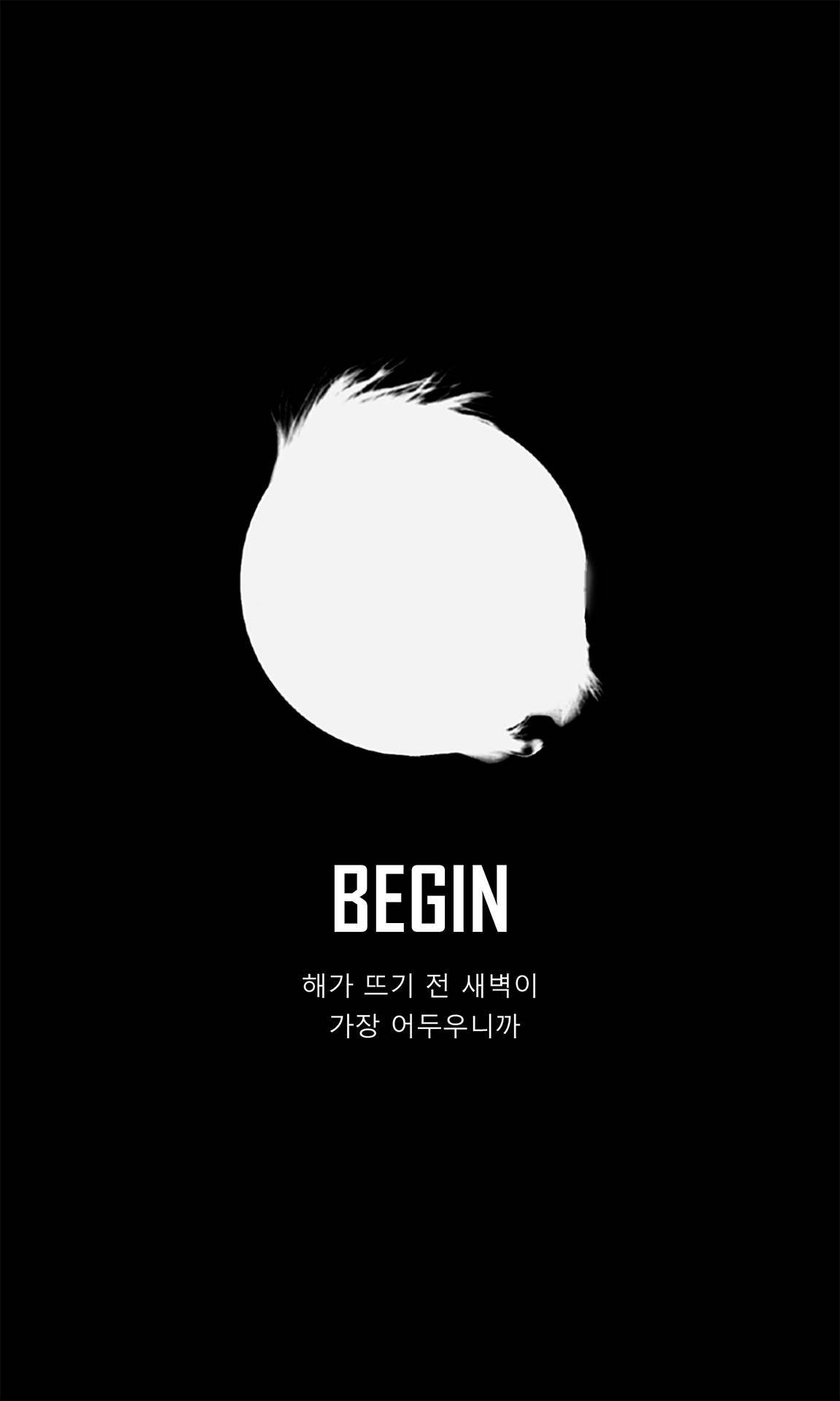 Begin BTS Sort Æstetik Wallpapers