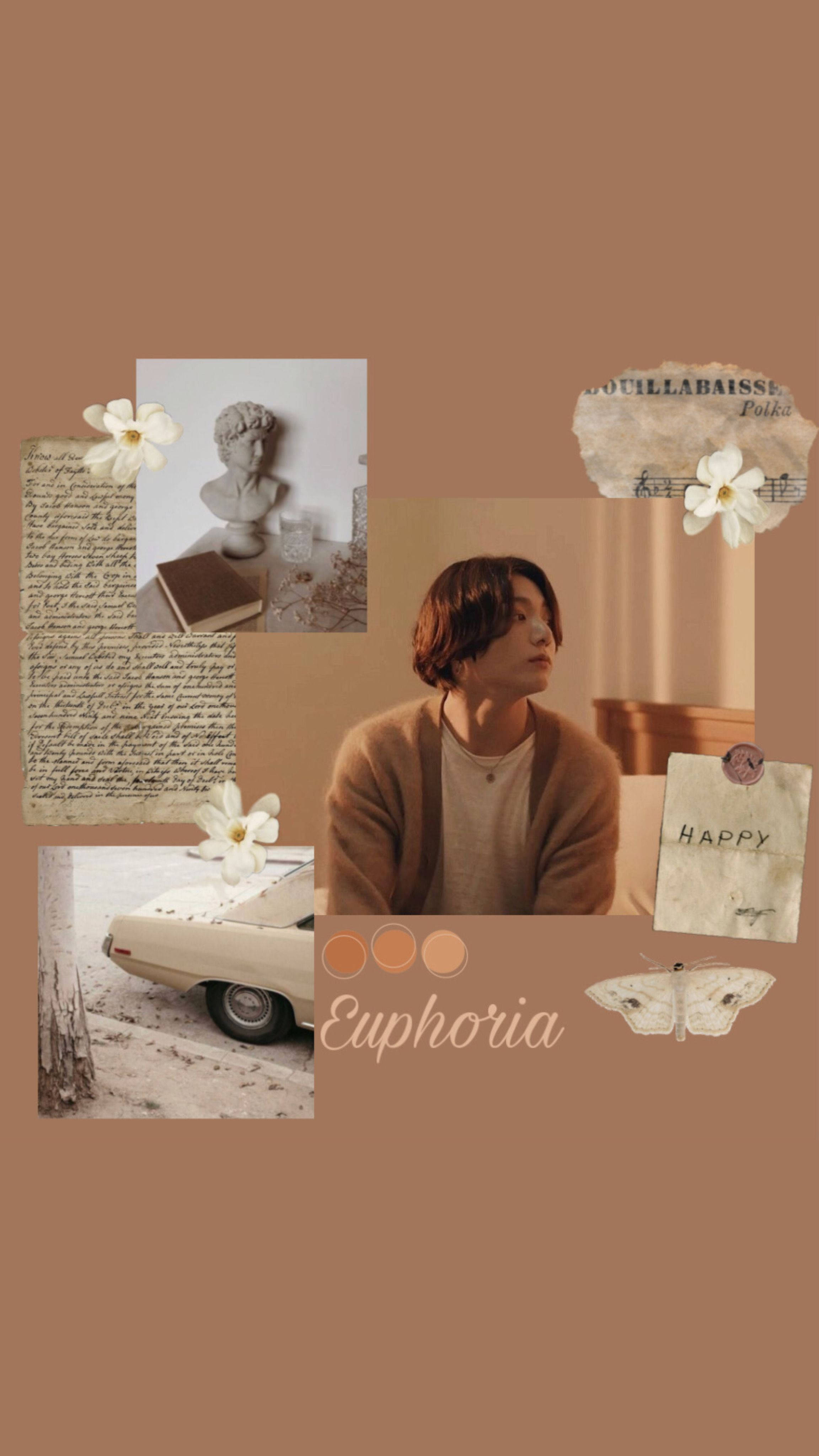Beige æstetisk BTS Jungkook Wallpapers