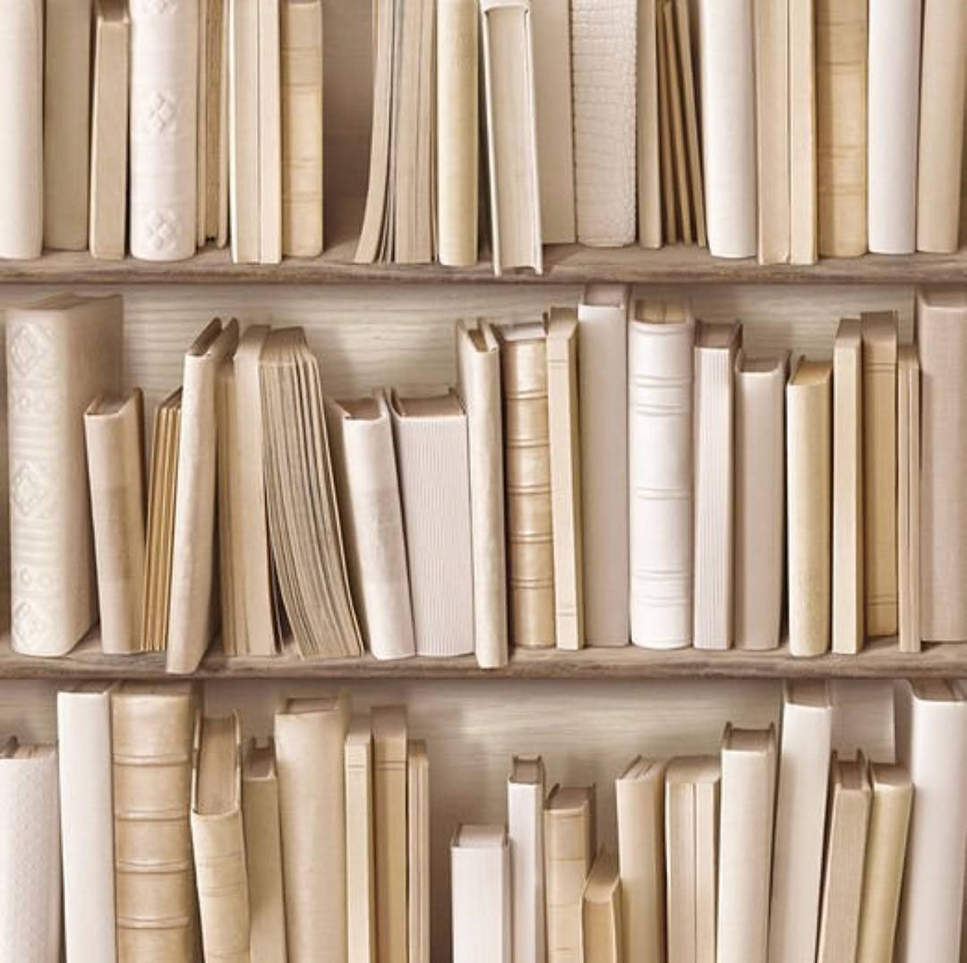 Beige æstetisk vintage bogbibliotek Wallpapers