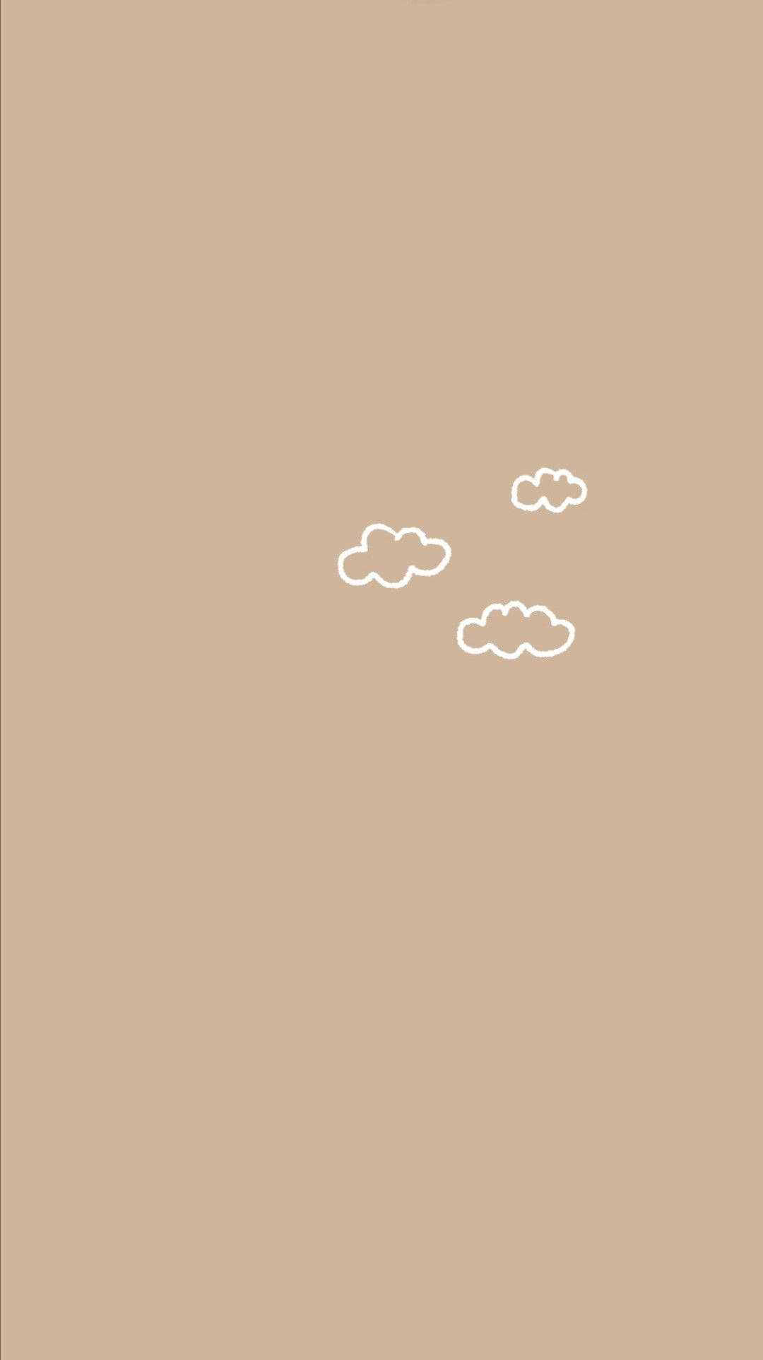 Beige æstetiske minimalistiske skyer Wallpapers