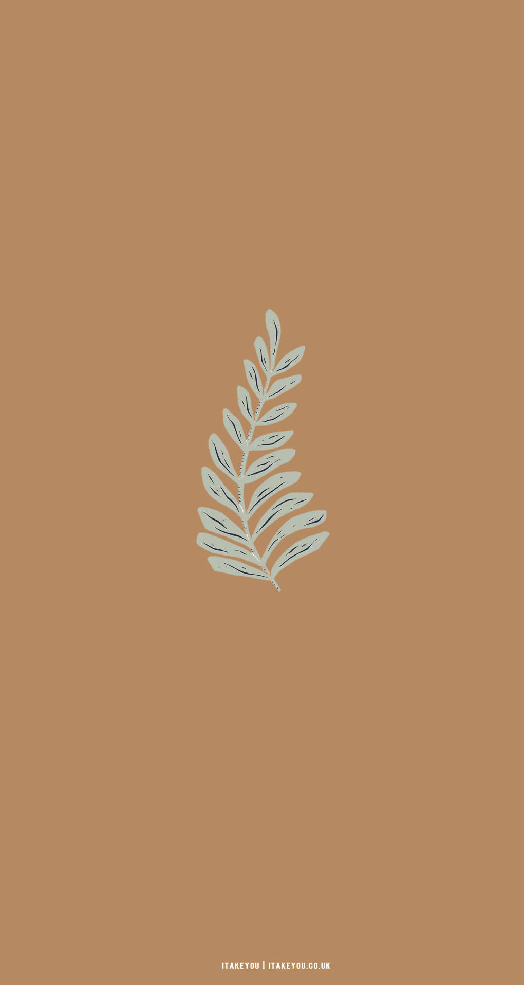 Beige Brun Æstetik med Palmeløv Wallpapers