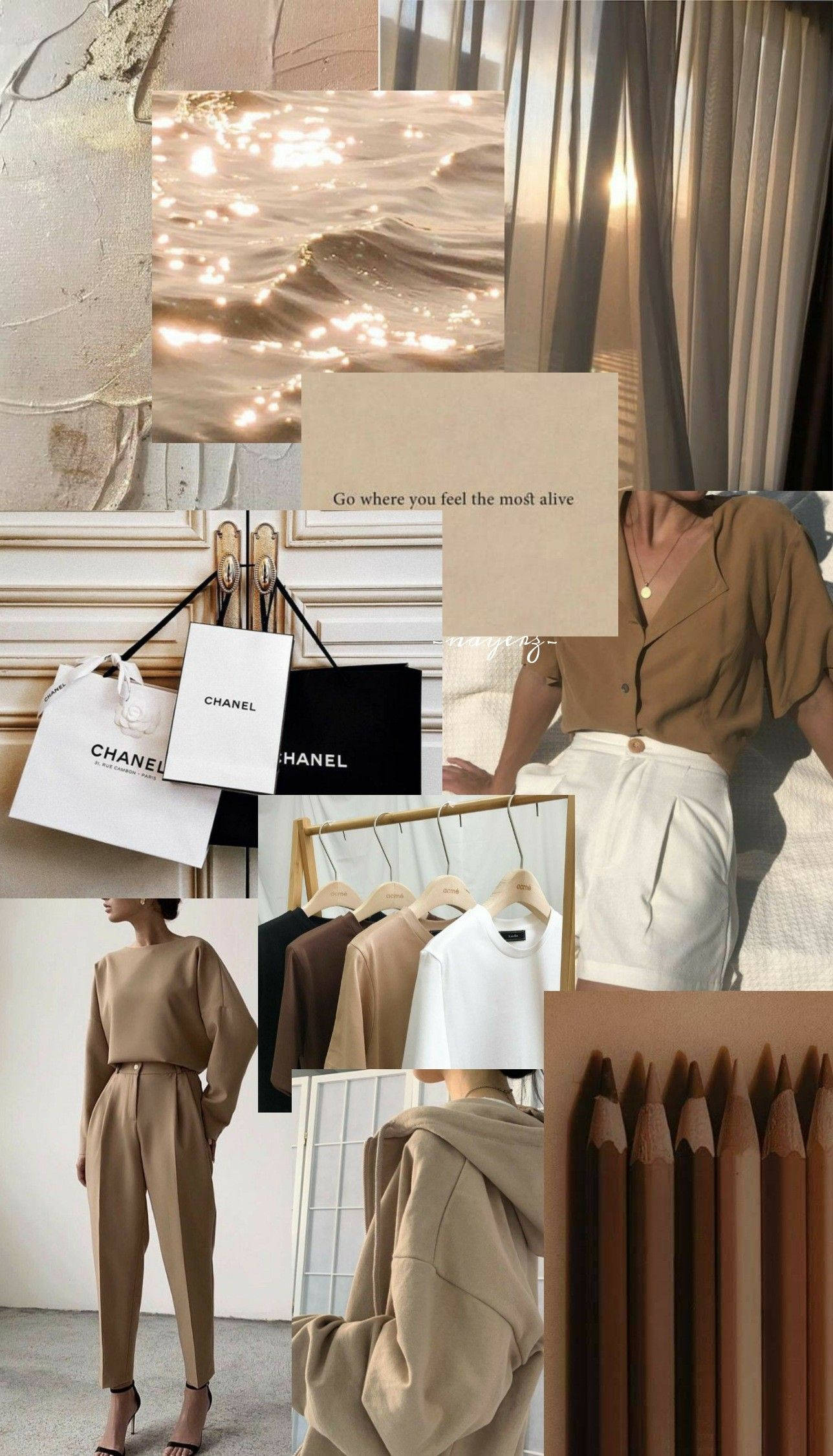 Beige Brun Æstetik Kvinders Favorit Wallpapers