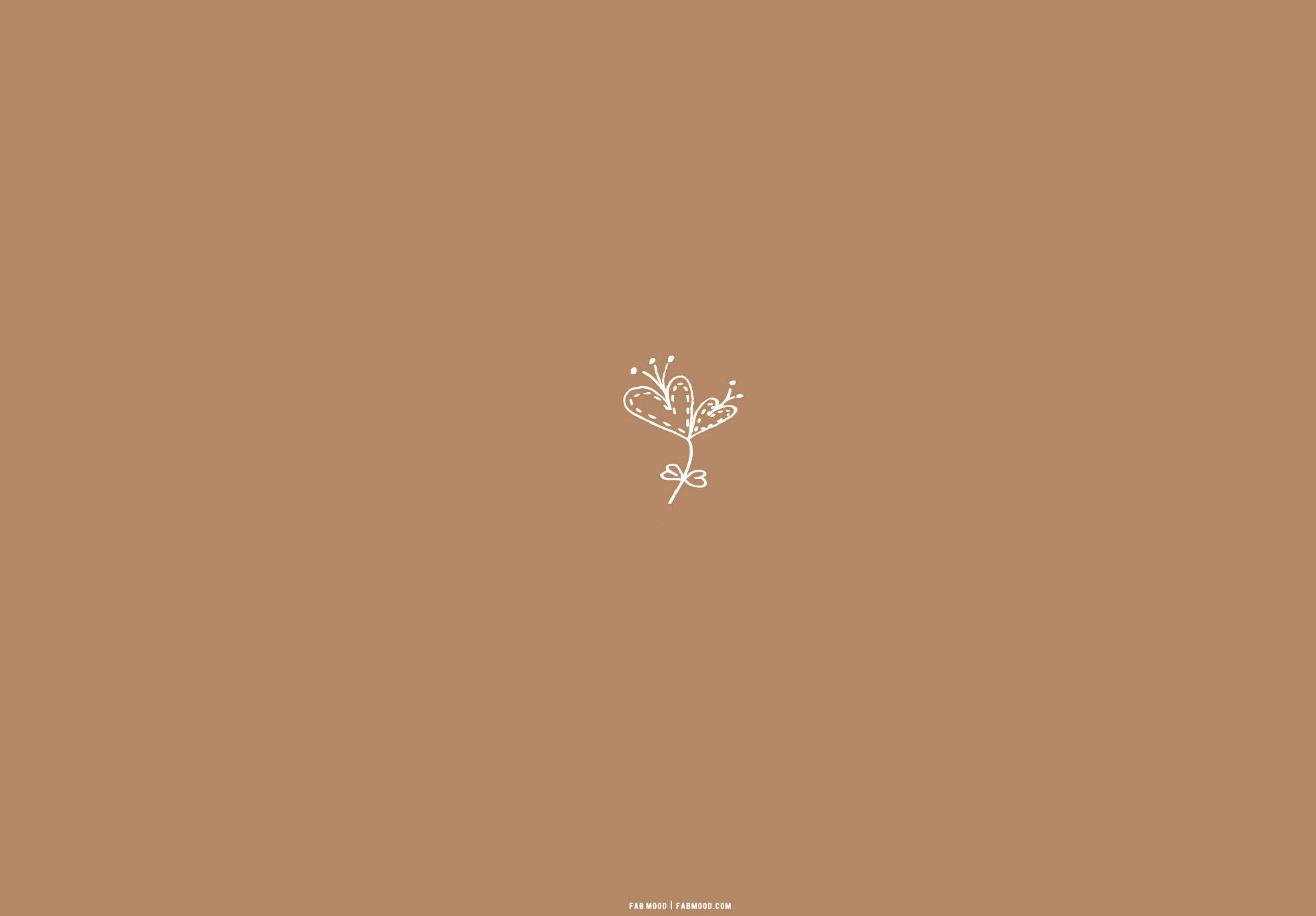 Beige æstetisk blomsterhjerte Wallpapers