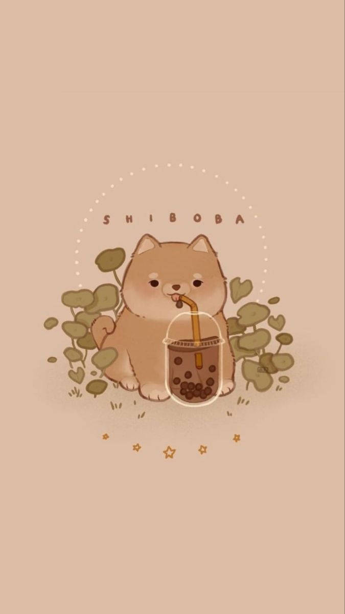 Beige æstetisk hund Wallpapers
