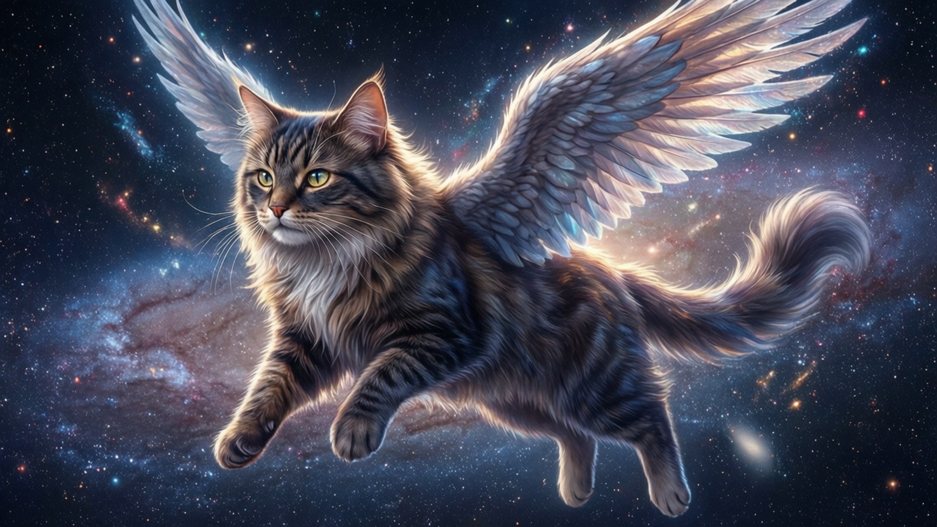 Beklædt galaksekat Wallpapers