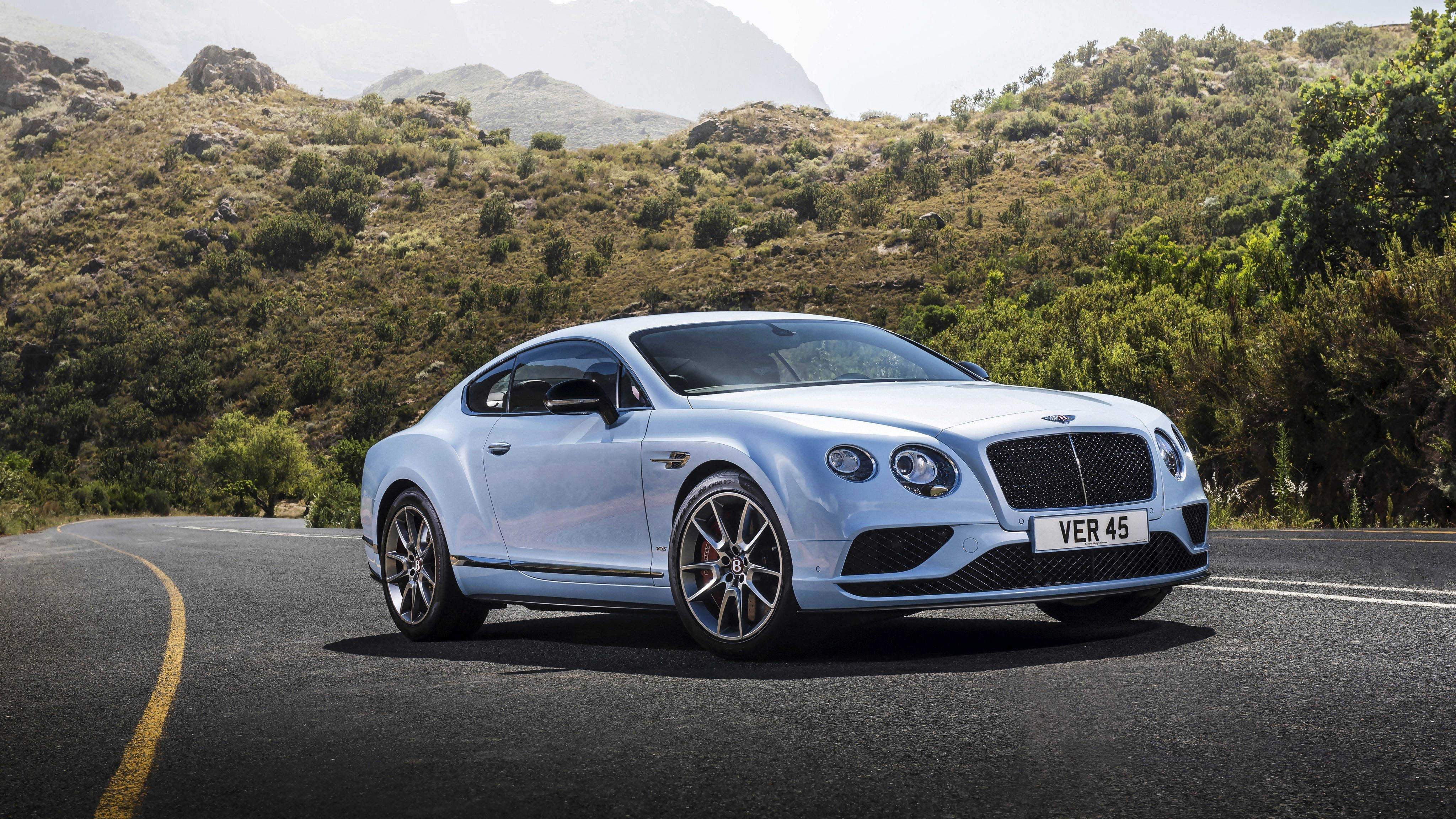 Bentley, continental, gt, hvid, sidevisning, vej Wallpapers