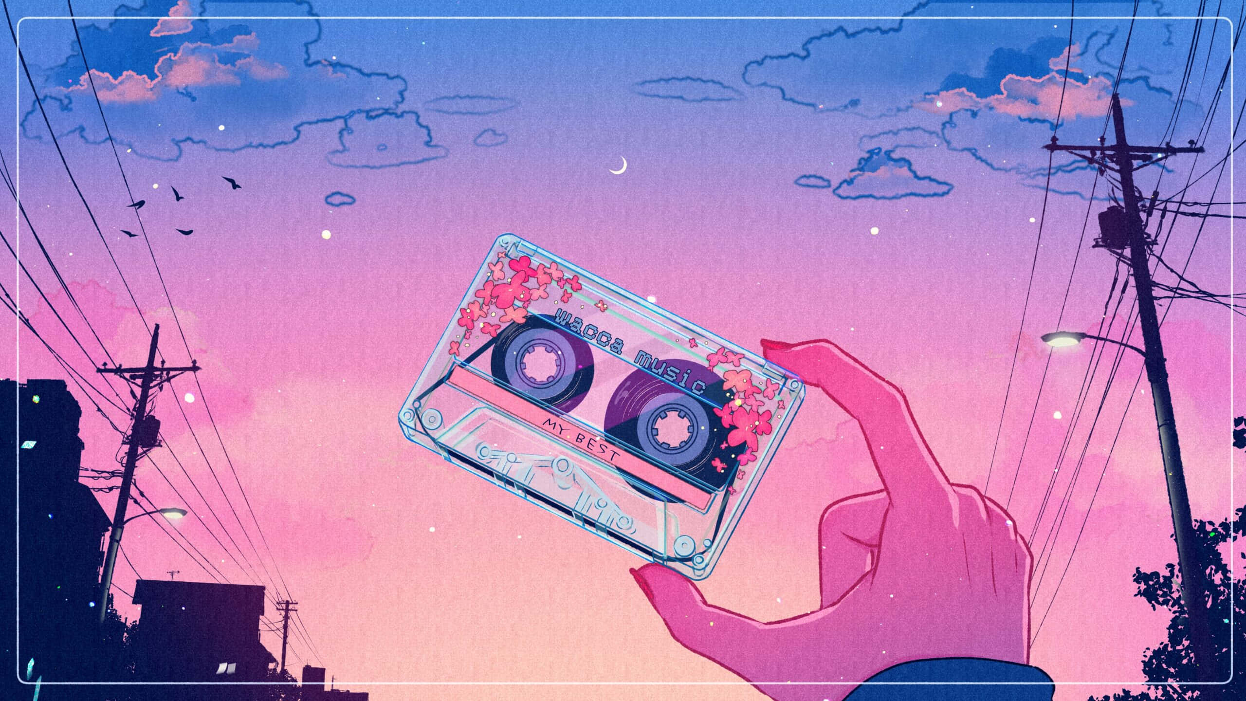 Beroligende vintage musikæstetik Wallpapers