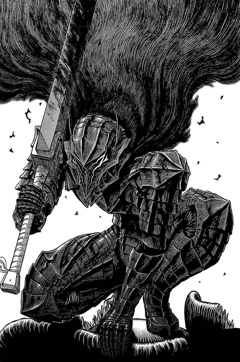 Berserk Guts i fuld rustning Wallpapers