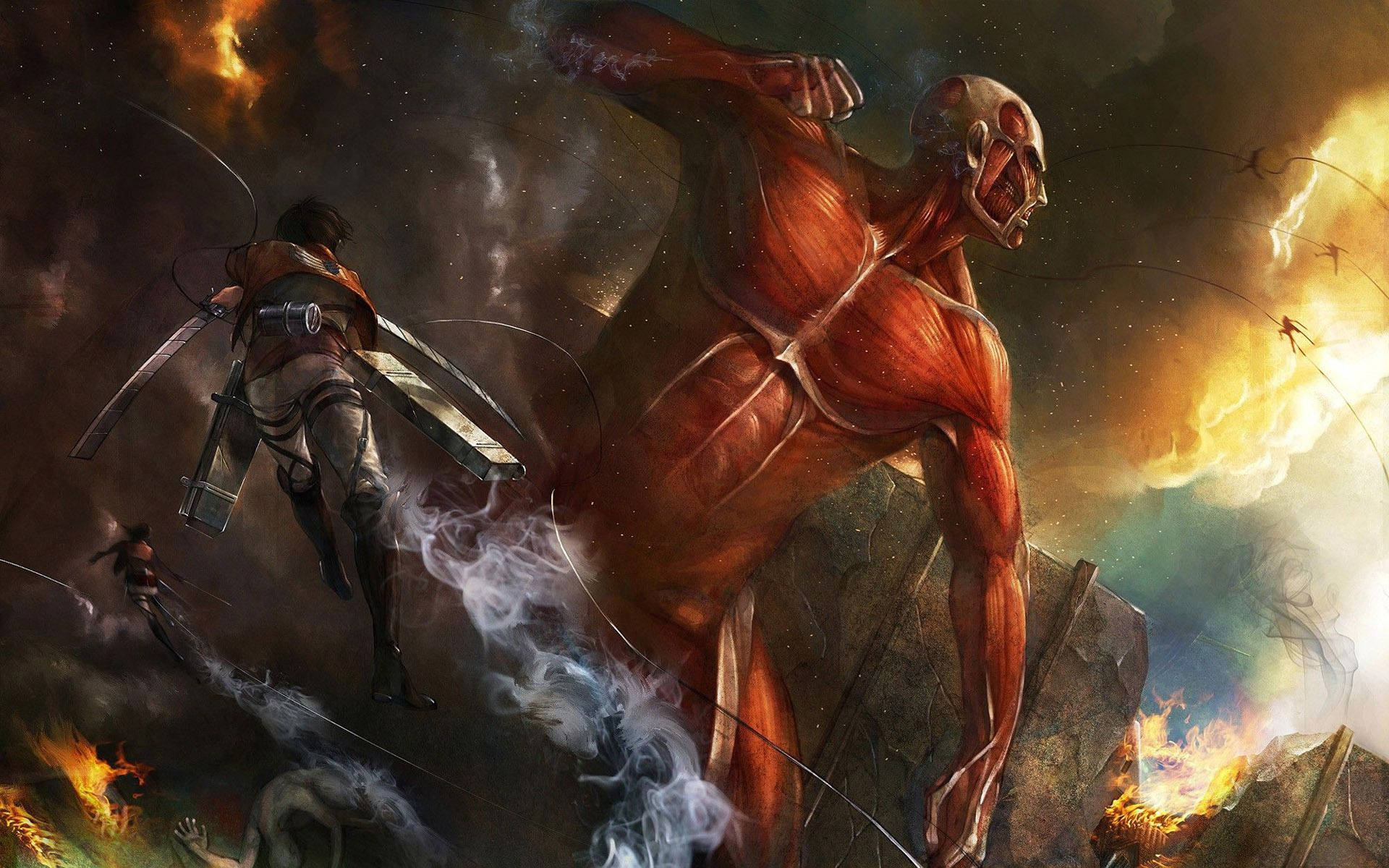 Bertholdt og Kolossus Titanen Wallpapers