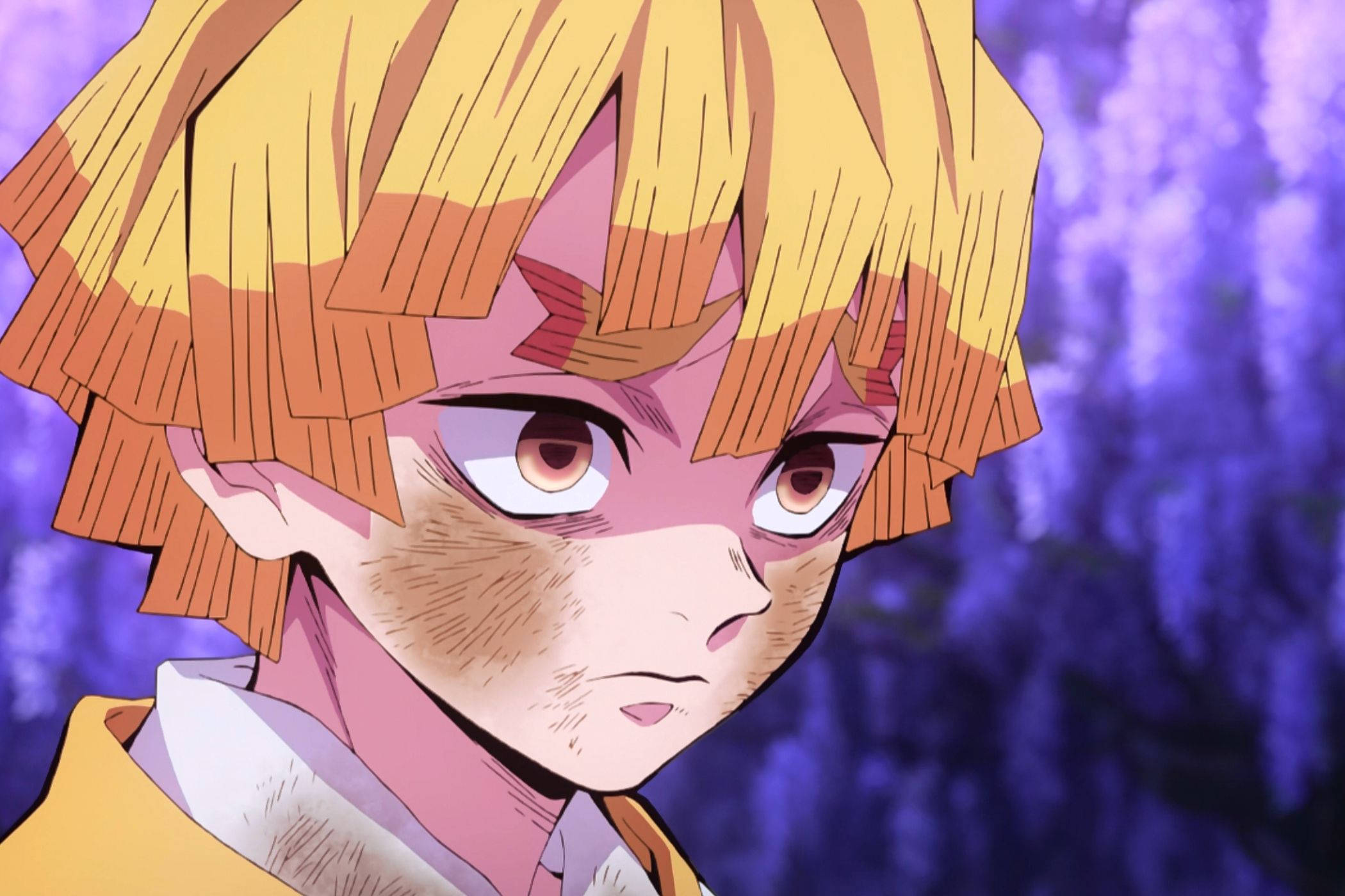 Beskidt Zenitsu fra Demon Slayer Wallpapers