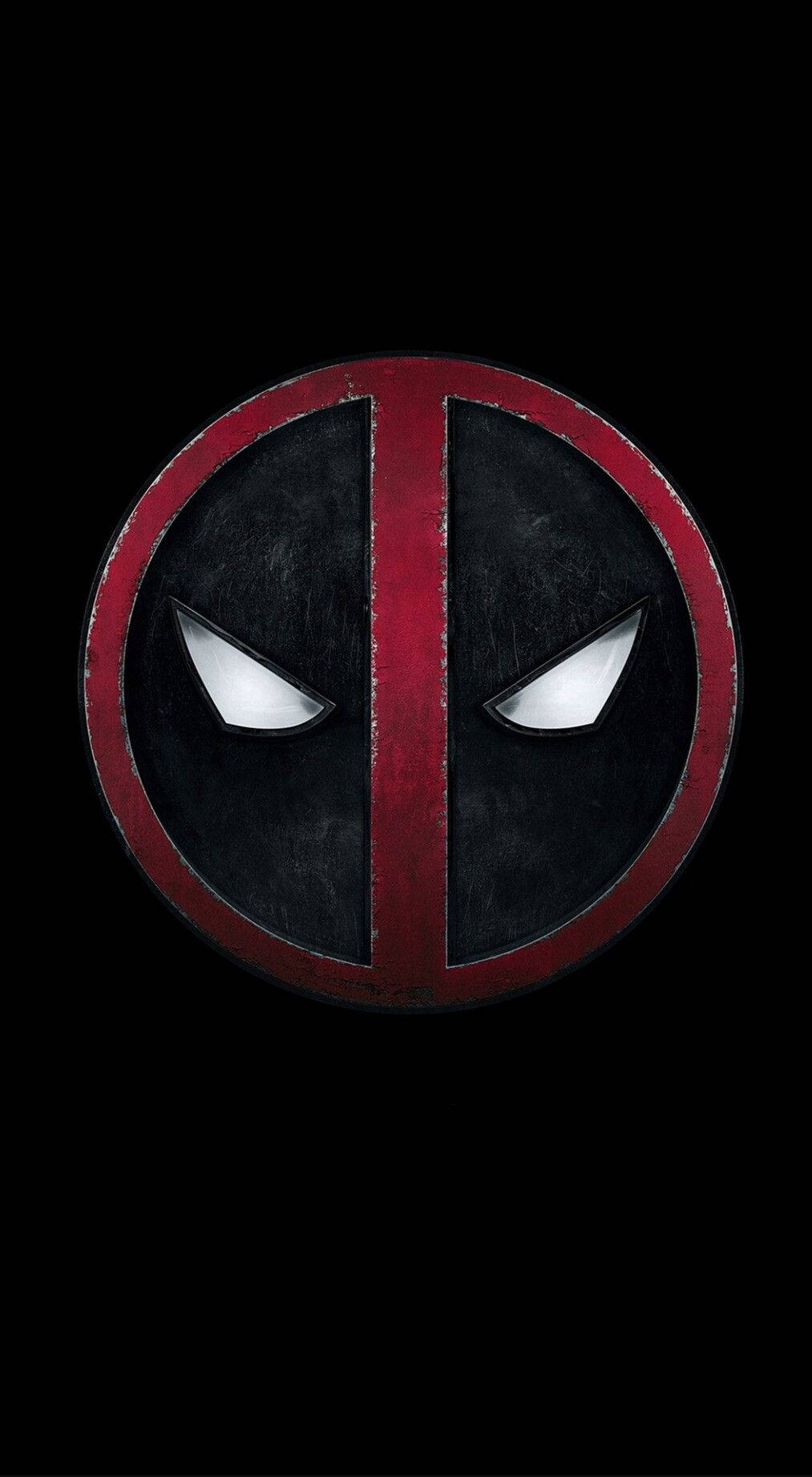 Beskyt din enhed med Deadpools maskelogo Wallpapers
