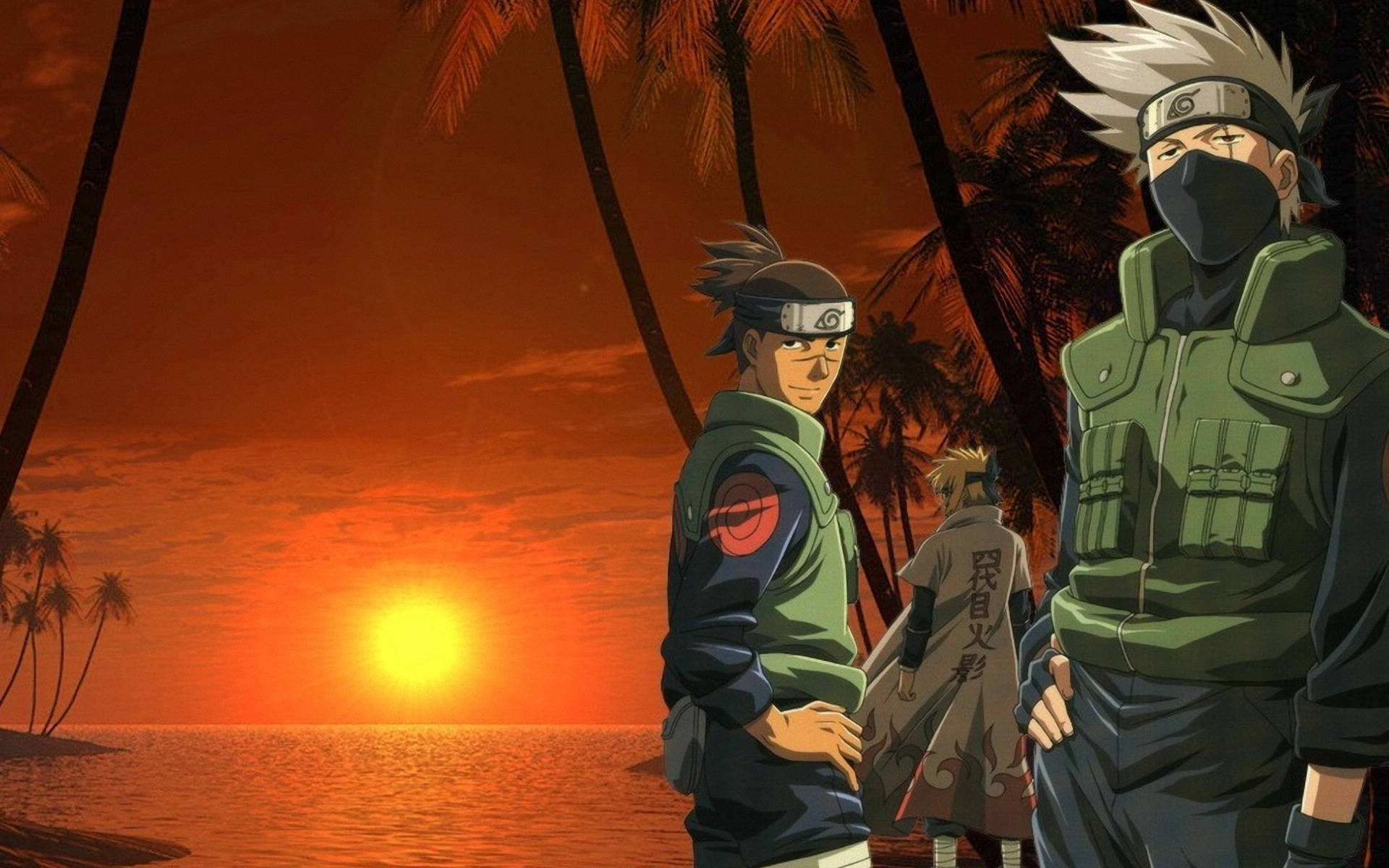 Beslutsom Naruto i aktion - Animeplakat Wallpapers