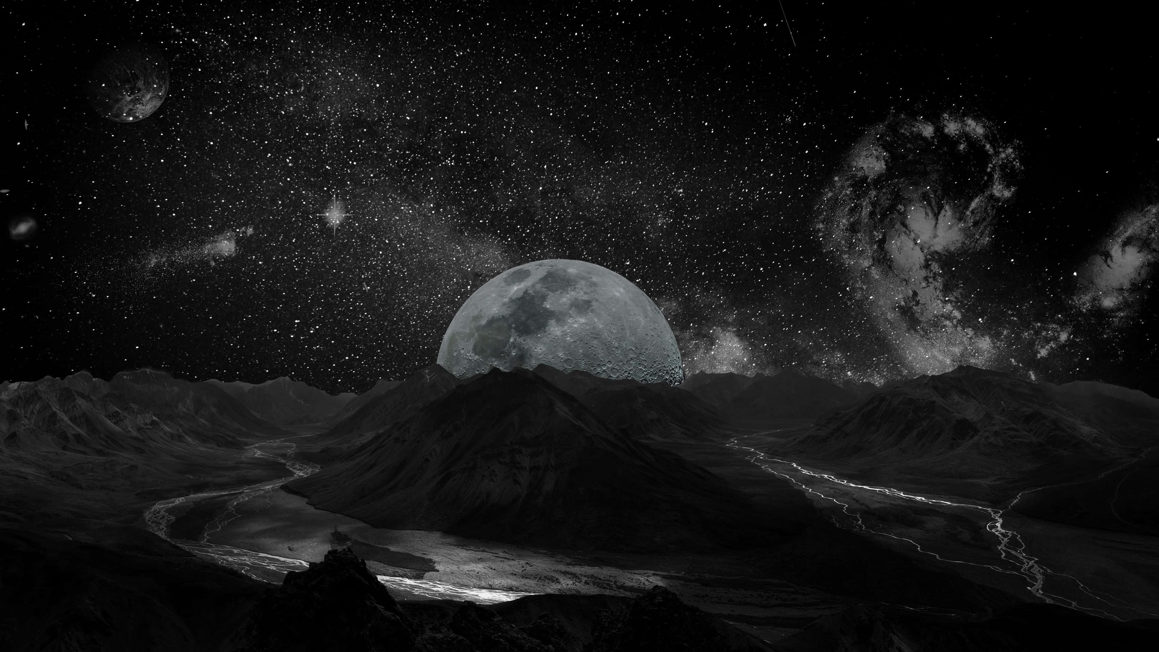 Beundre skønheden i det ydre rum i 4K Wallpapers