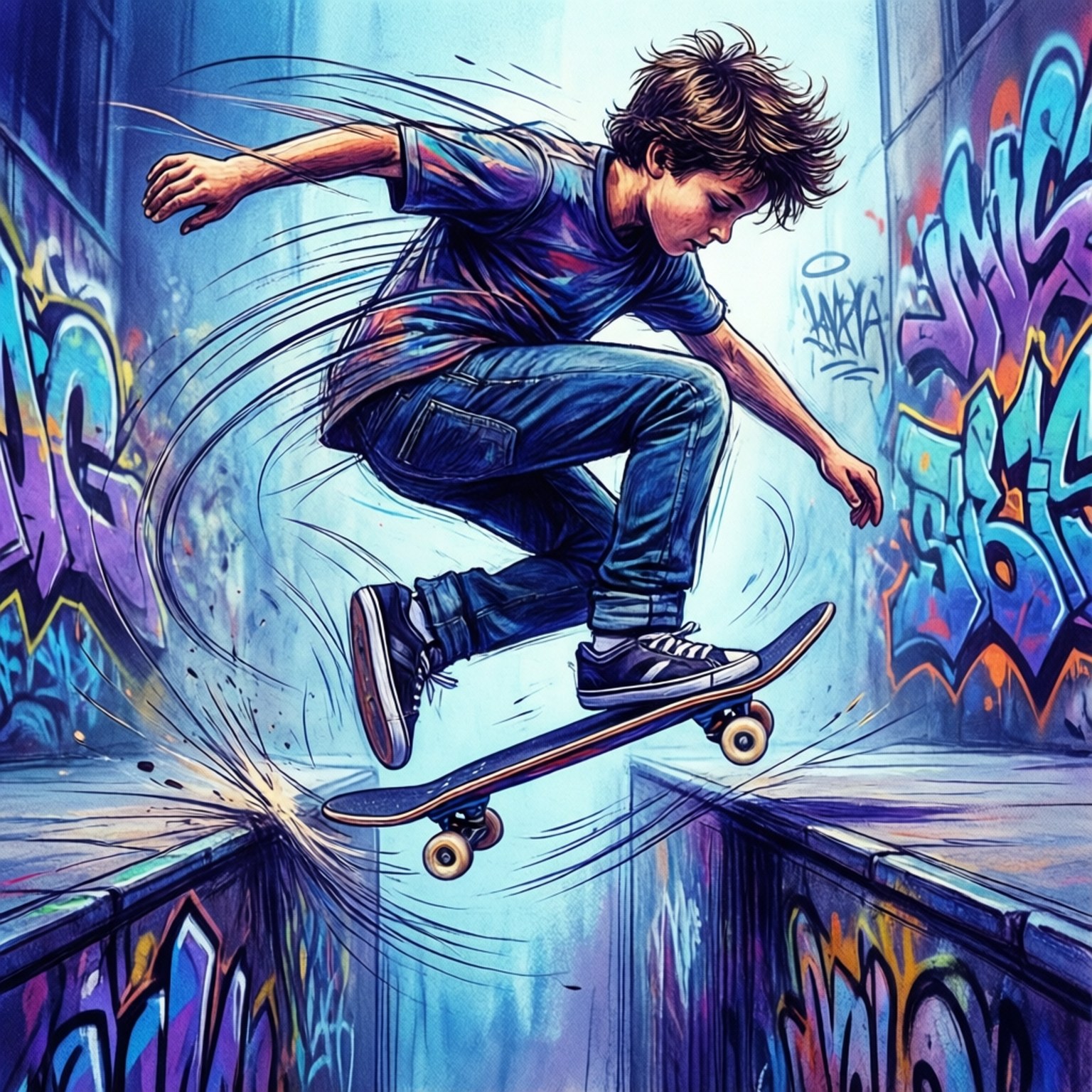 Bevægelseskunst Skater Wallpapers