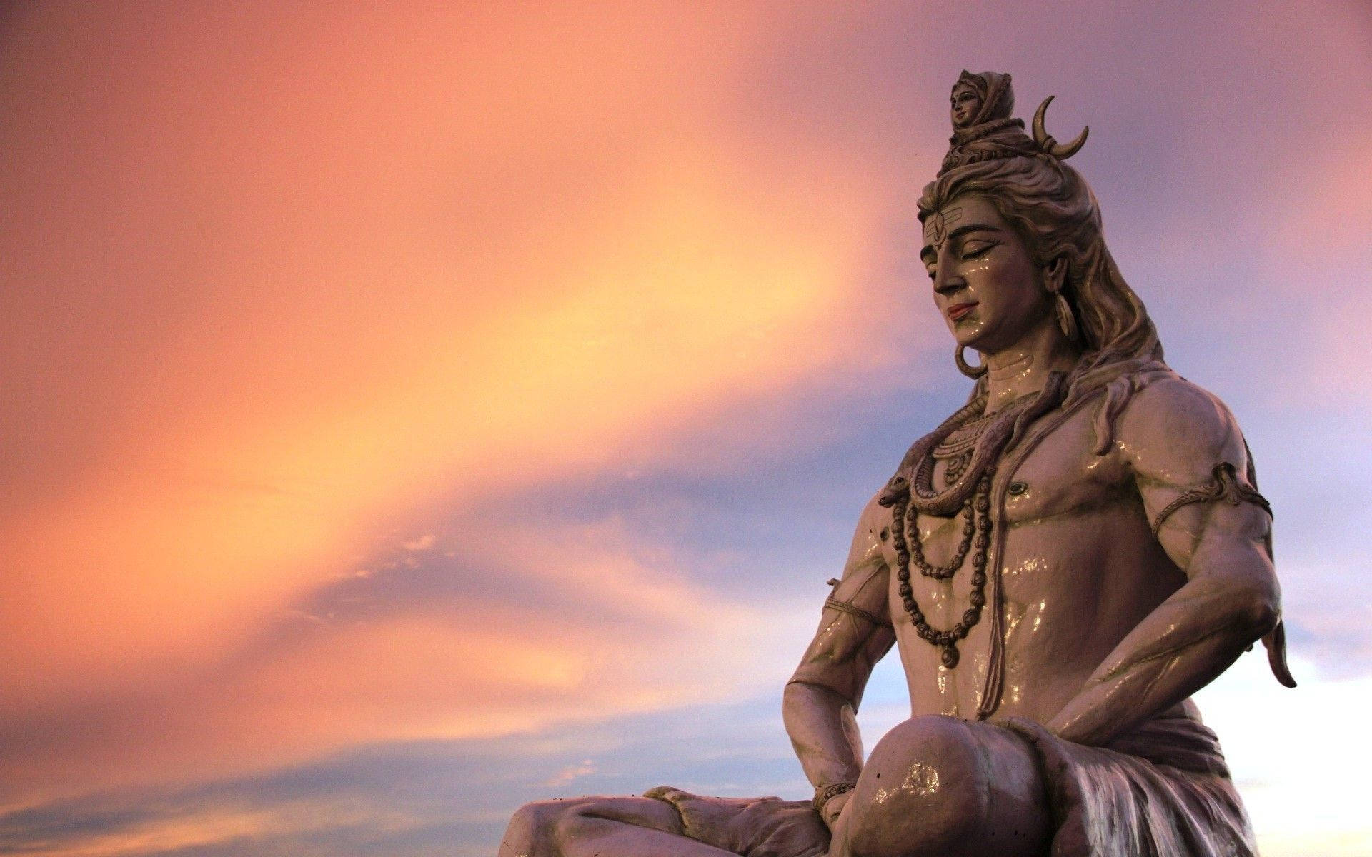 Bholenath HD Shiva mediterende solnedgang Wallpapers