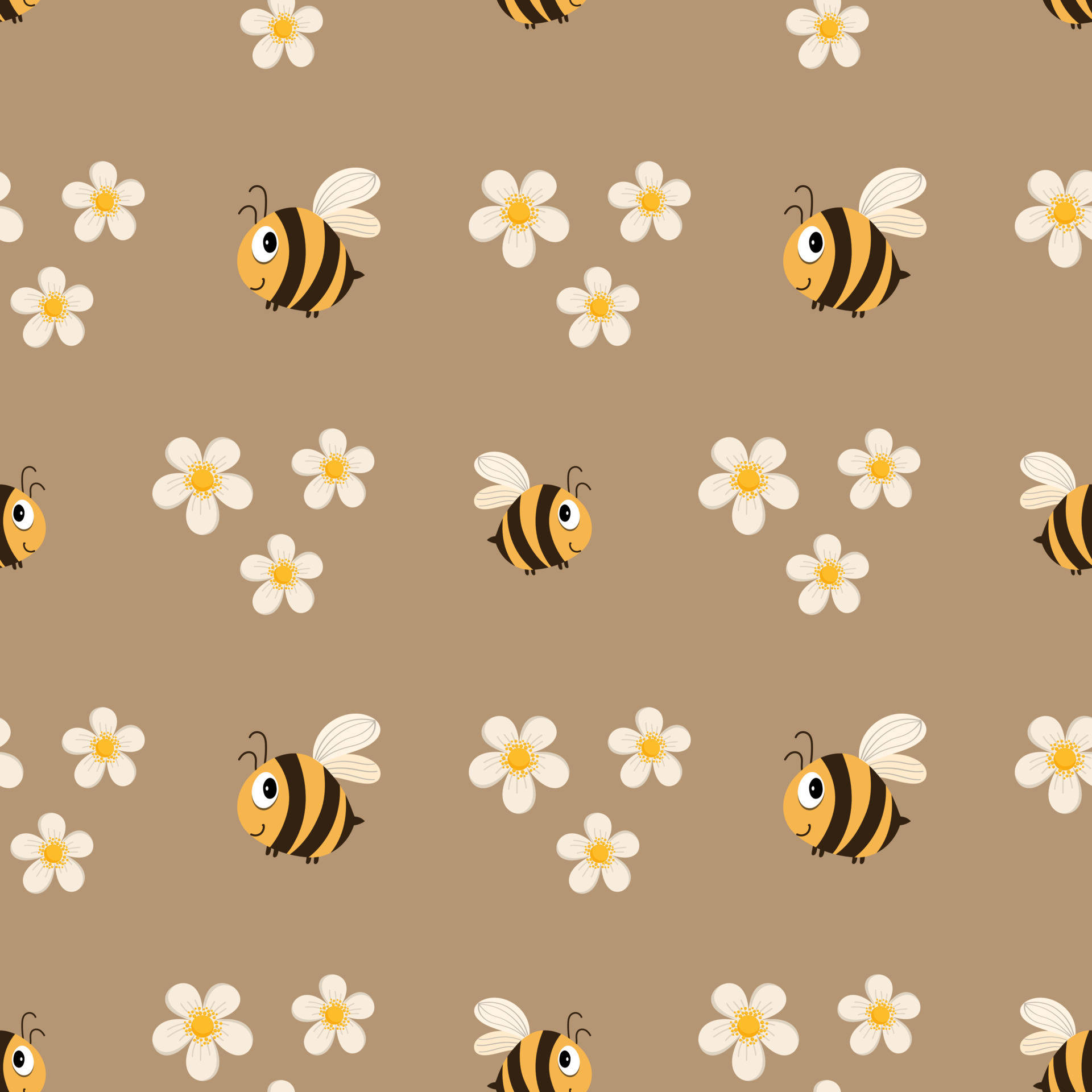 Bier, der vandrer over beige baggrund Wallpapers