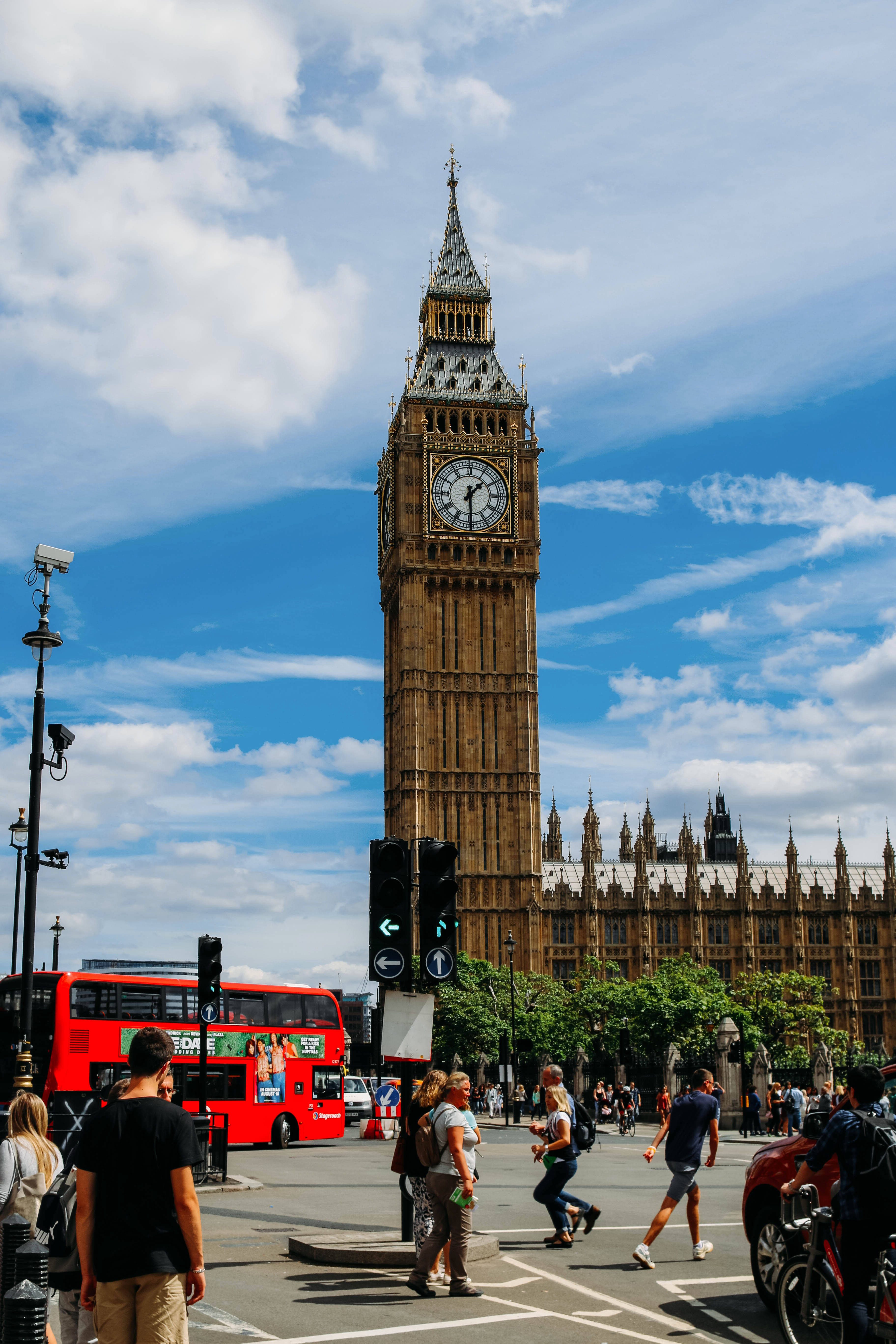 Big Ben og Fodgængere Wallpapers