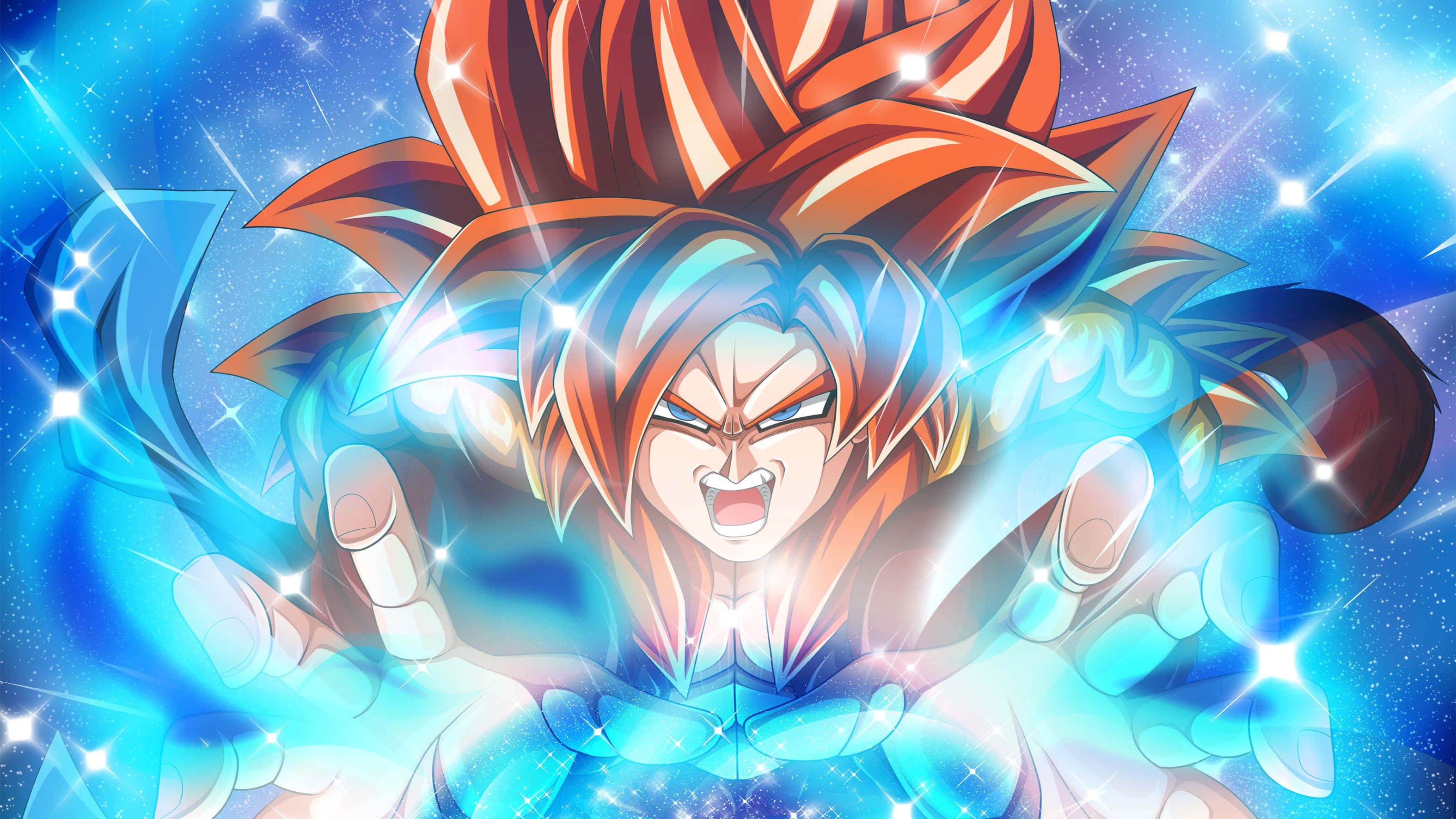Billede af Goku med orange hår fra Dragon Ball Super Wallpapers