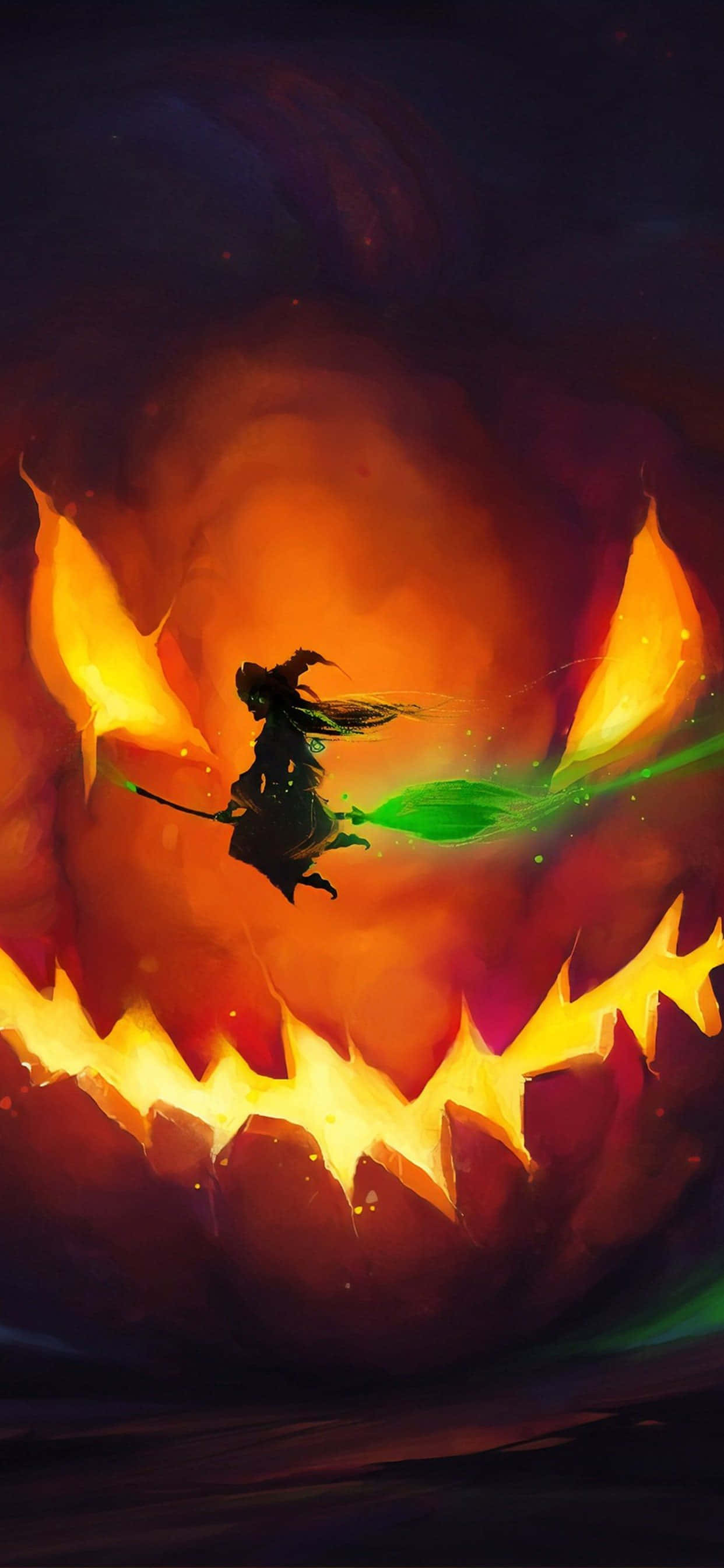 Billede: Uhyggelig Halloween-heks Wallpapers