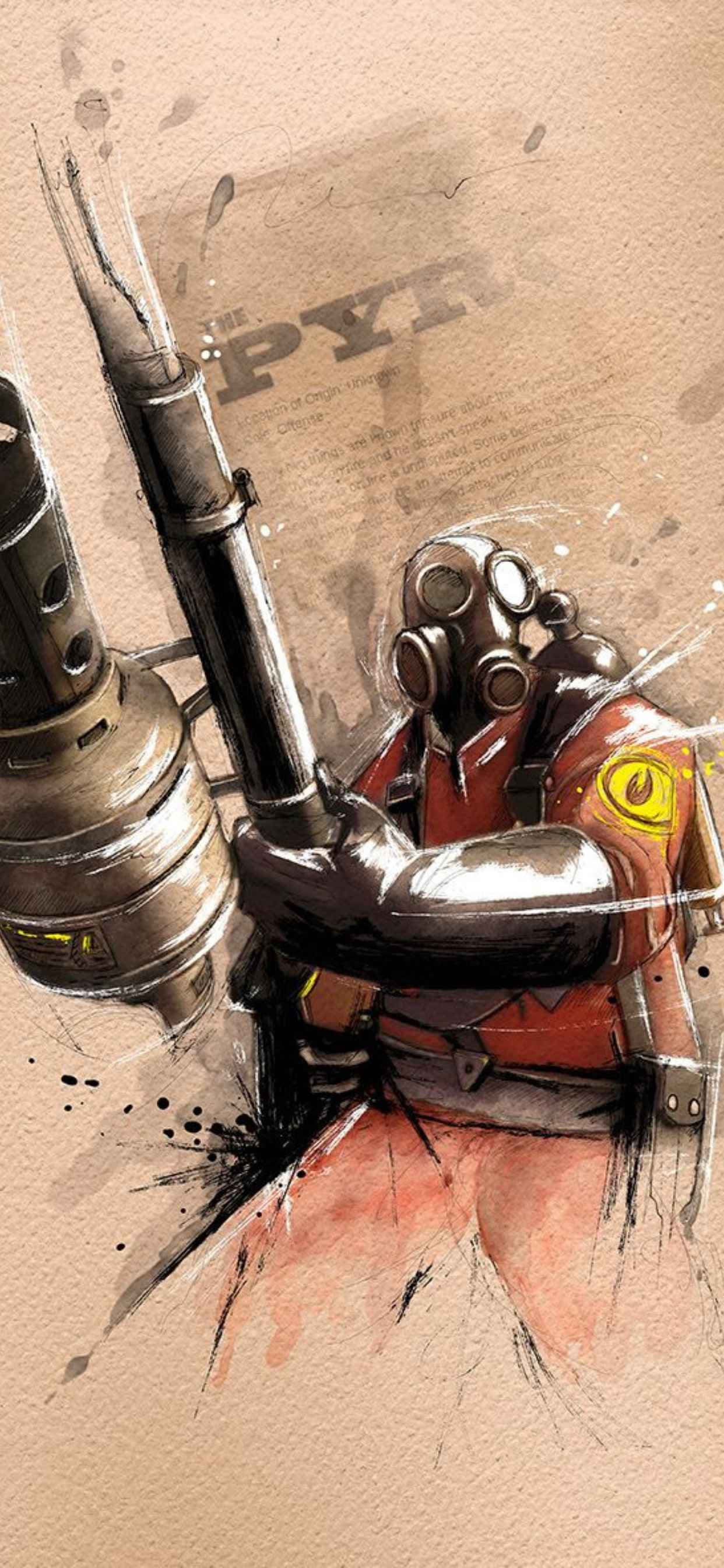 Billedtekst: Episk Team Fortress 2 gameplay-skærmbillede på iPhone XS Max baggrund Wallpapers