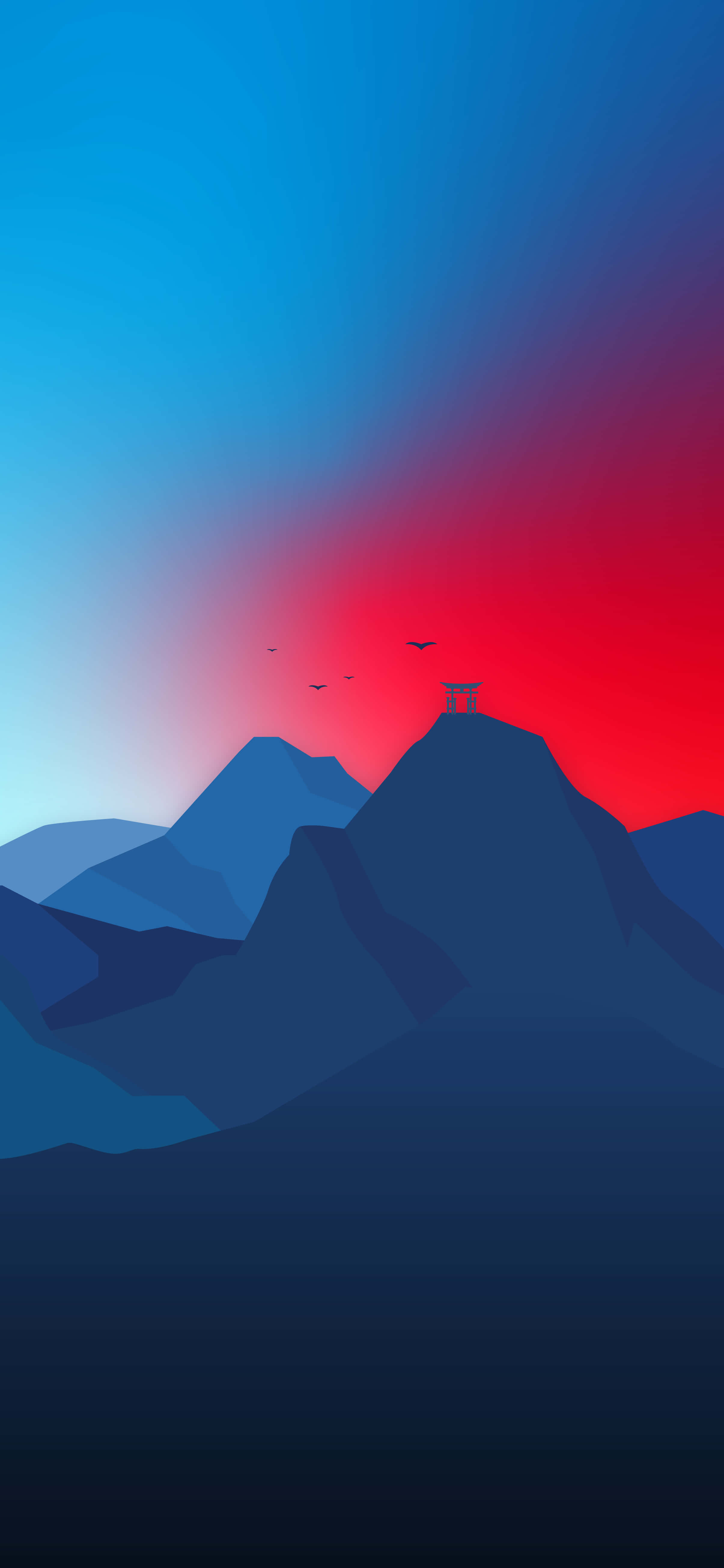 Billedtekst: Fredfyldt bjerglandskab Wallpapers