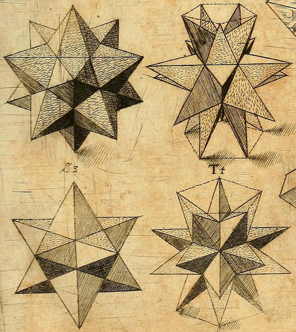 Billedtekst: Levende geometrisk formkunstværk Wallpapers