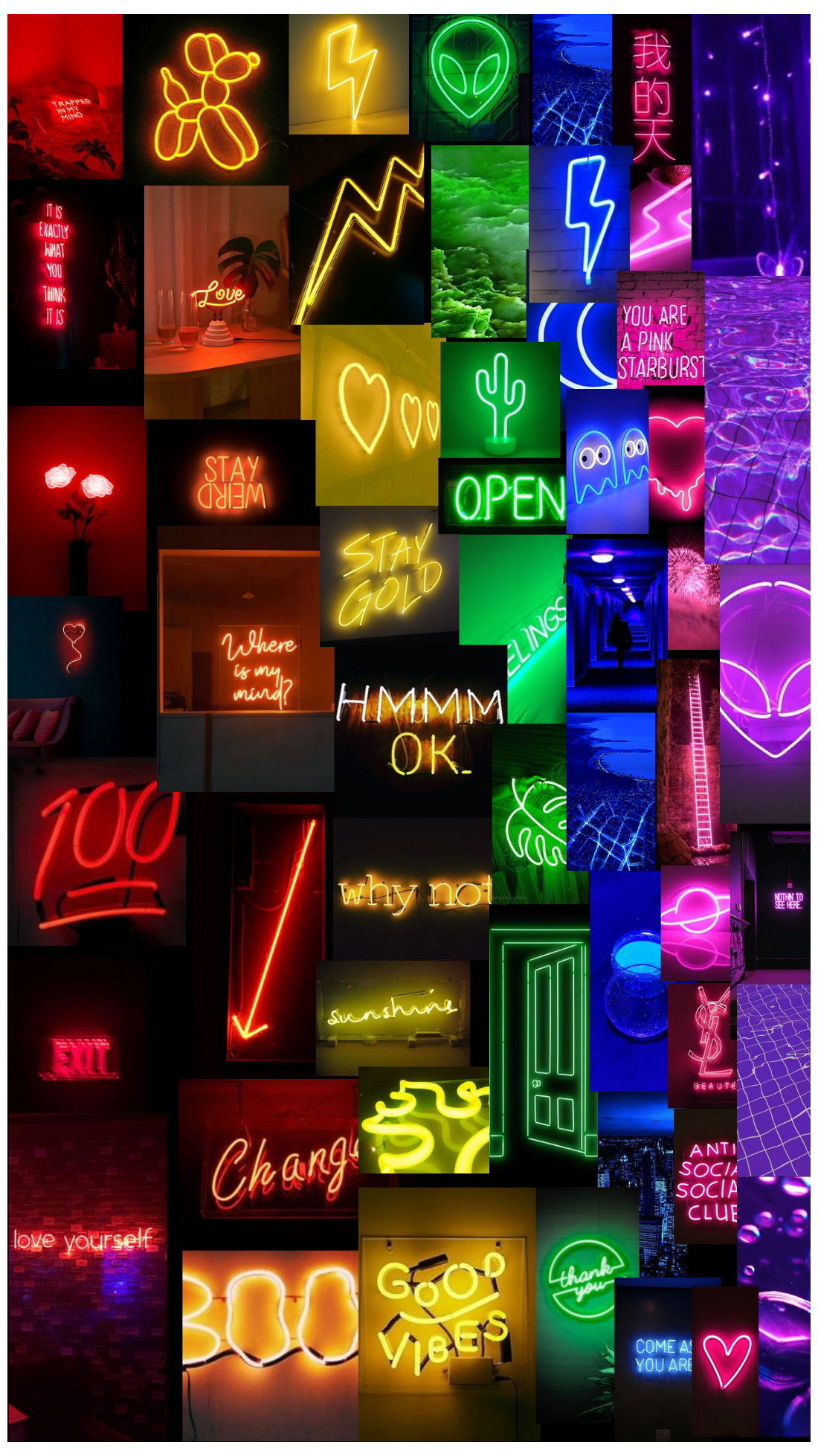 Billedtekst: Lysende Neon Pragt Wallpapers