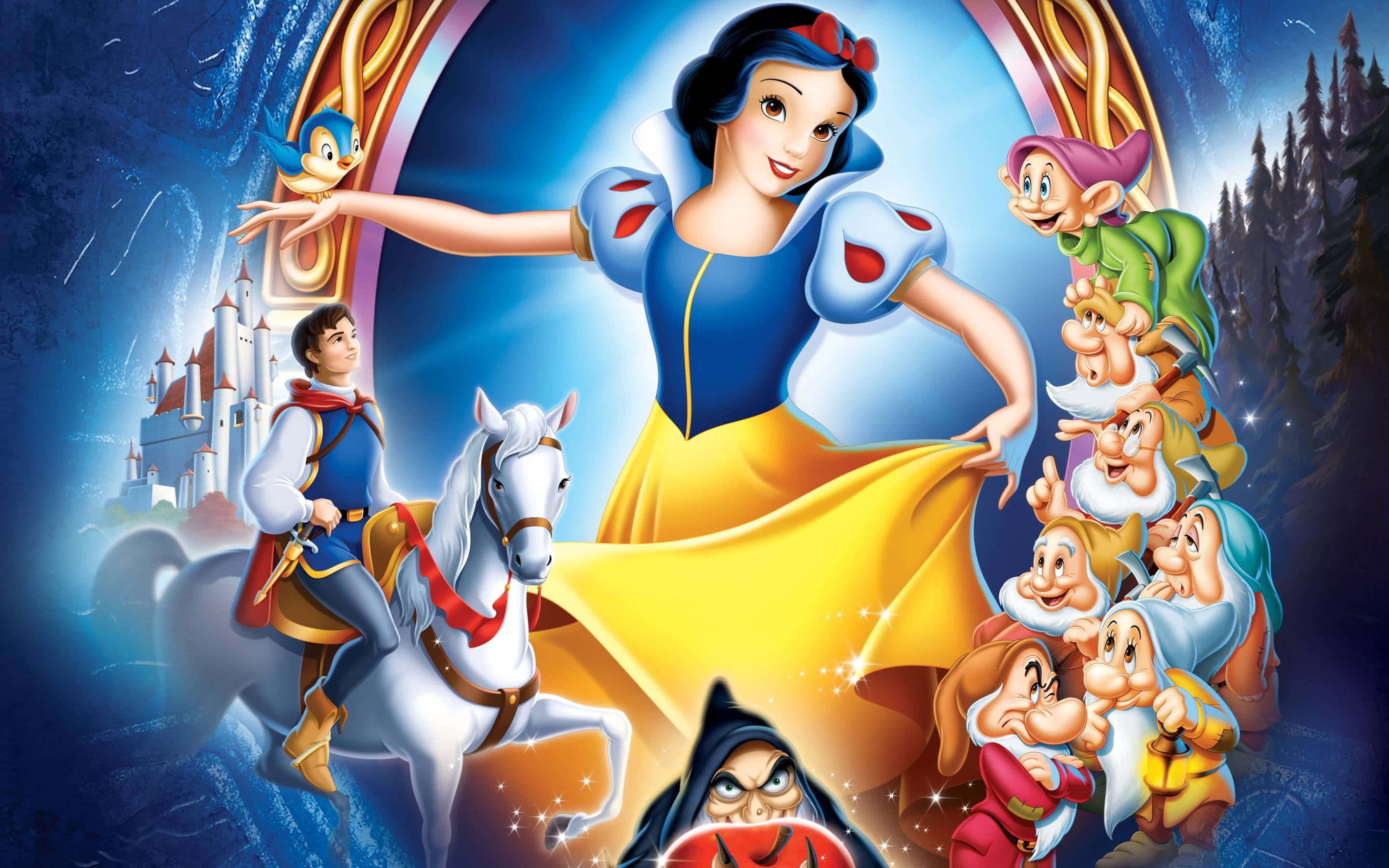 Billedtekst: Magisk Disney julebaggrund Wallpapers