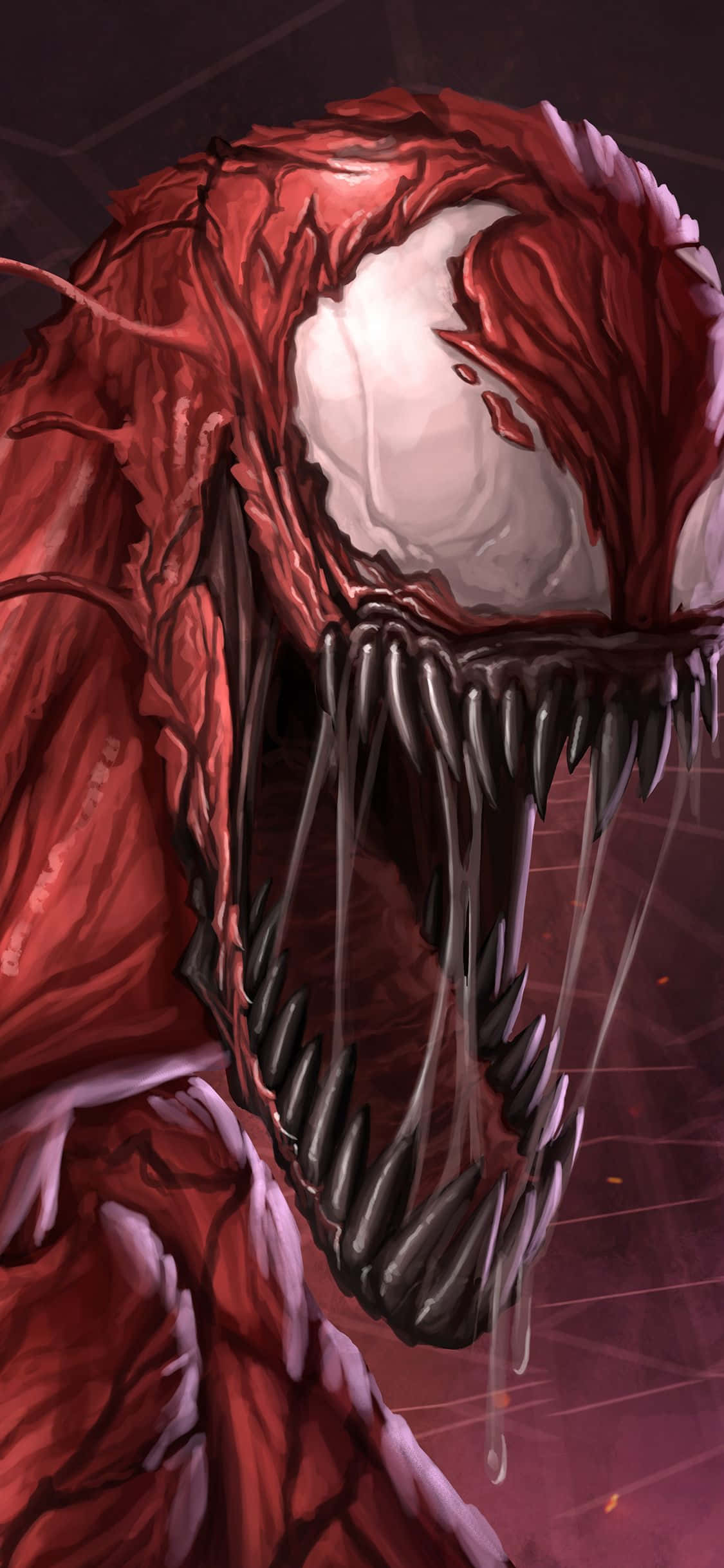 Billedtekst: Slip vreden løs med Carnage iPhone-baggrund Wallpapers