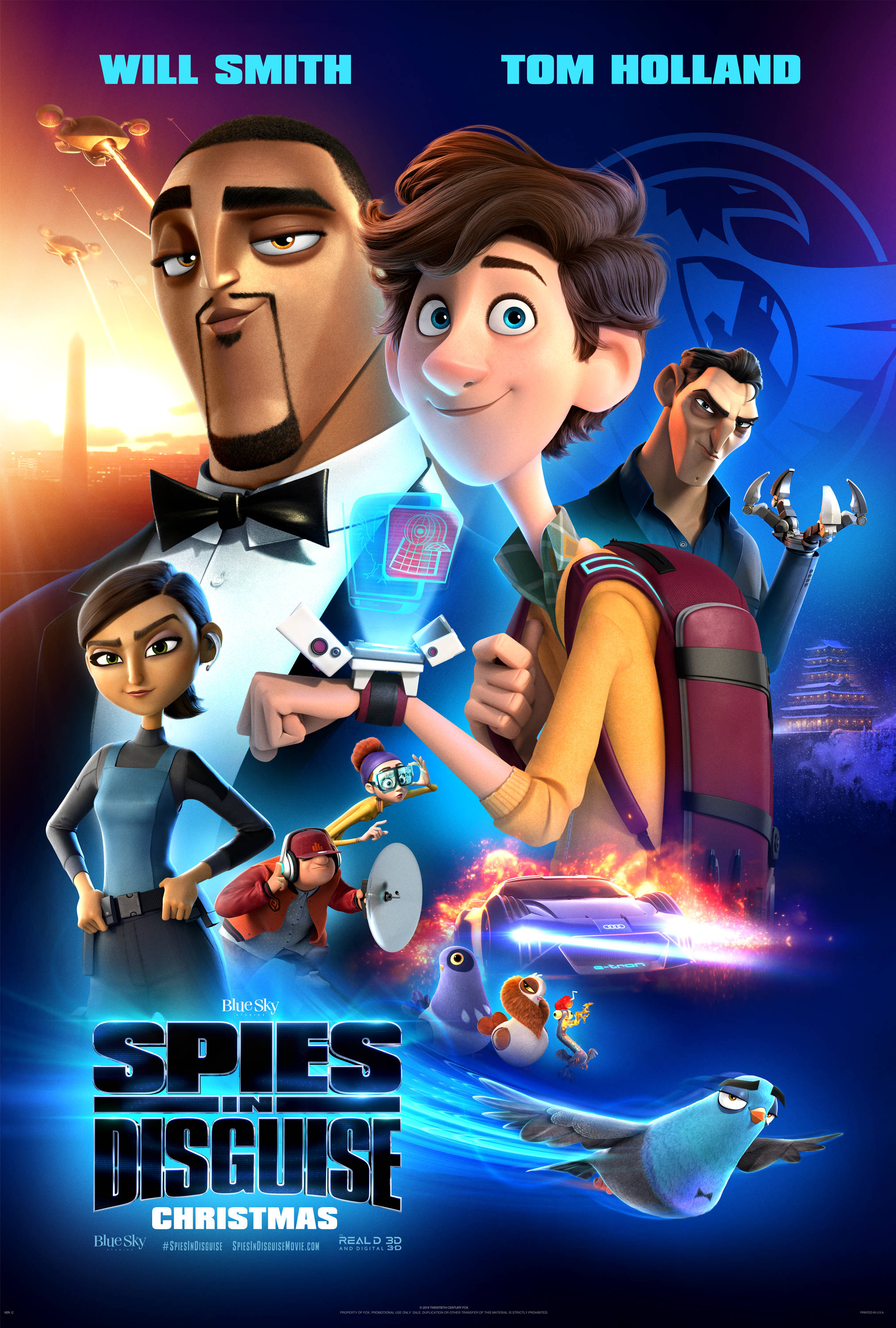 Billedtekst: Spændende ny plakat til animationsfilmen Spies in Disguise Wallpapers