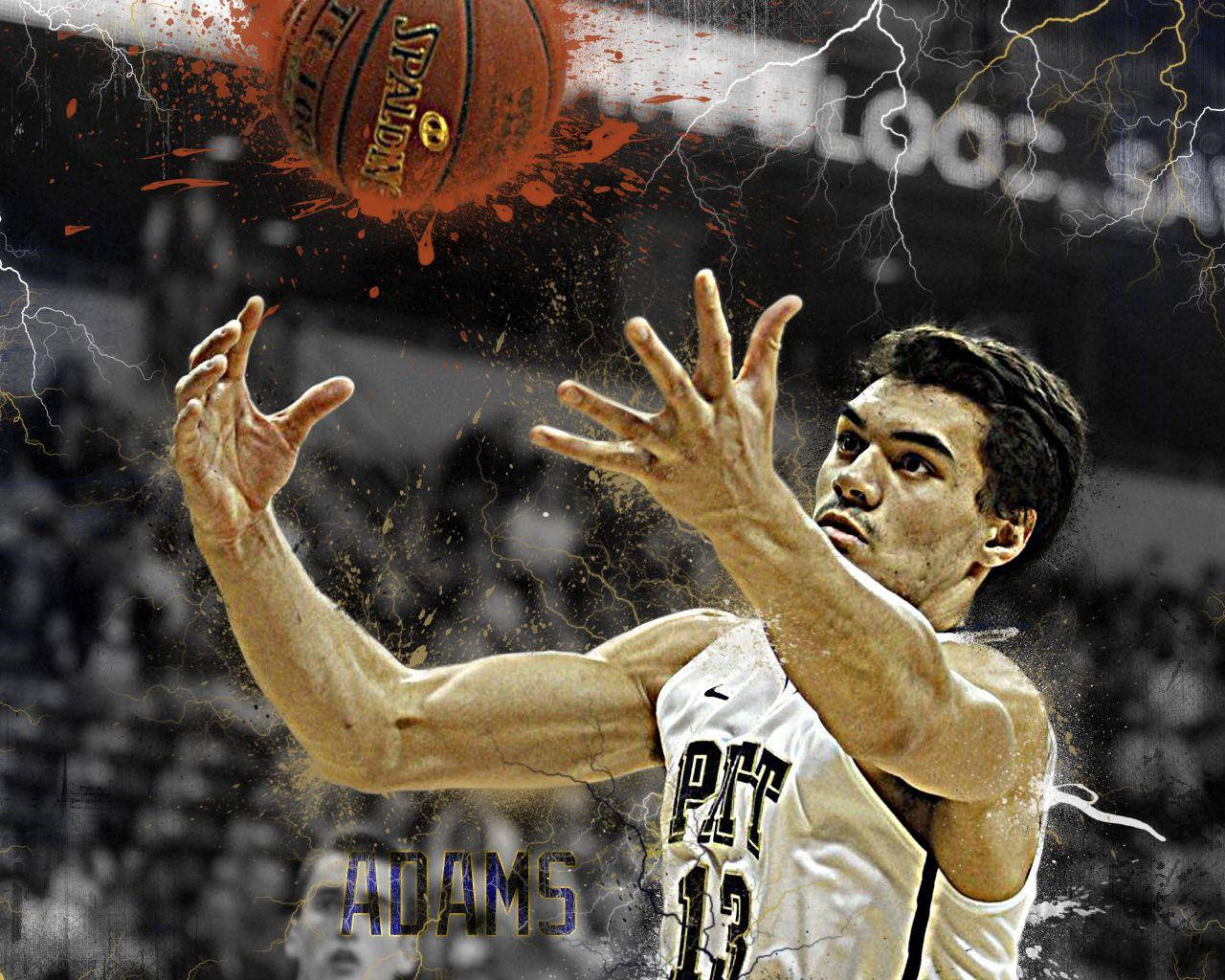 Billedtekst: Steven Adams i Spændende Spilaktion Wallpapers