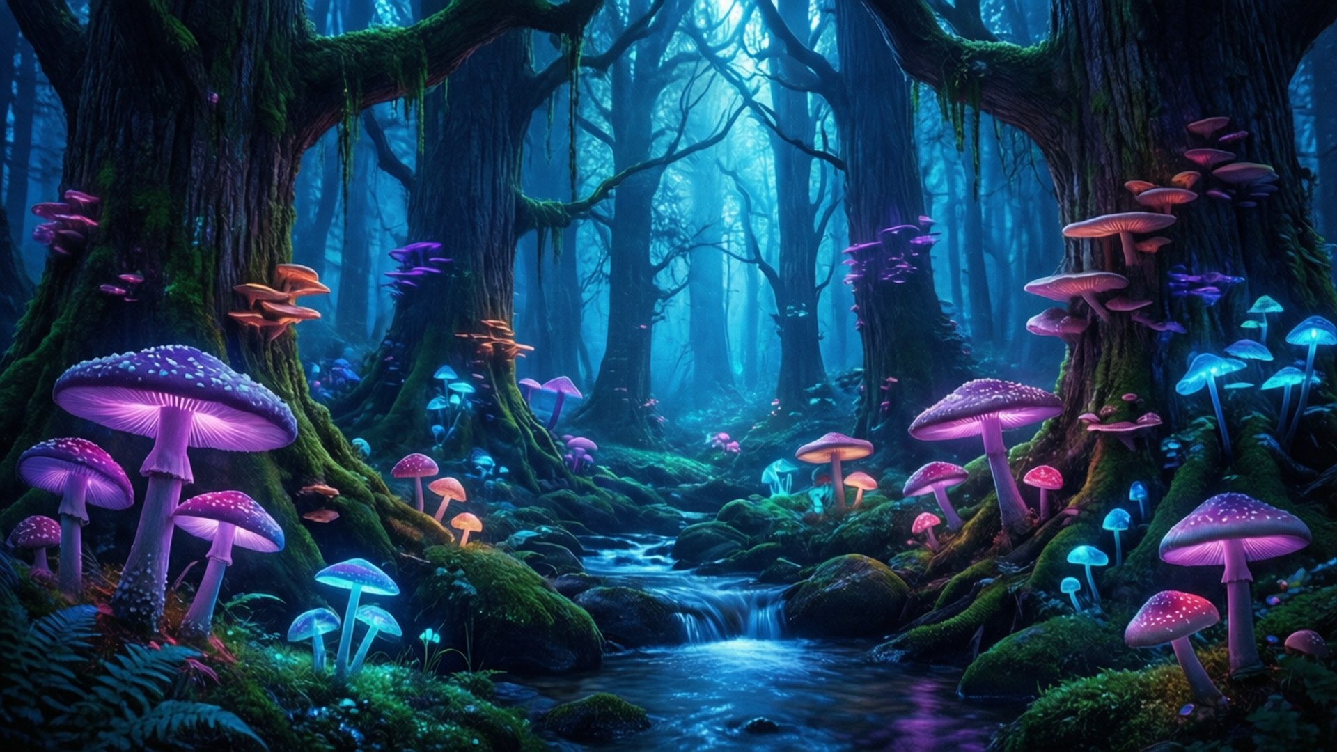 Bioluminescerende Skov Wallpapers