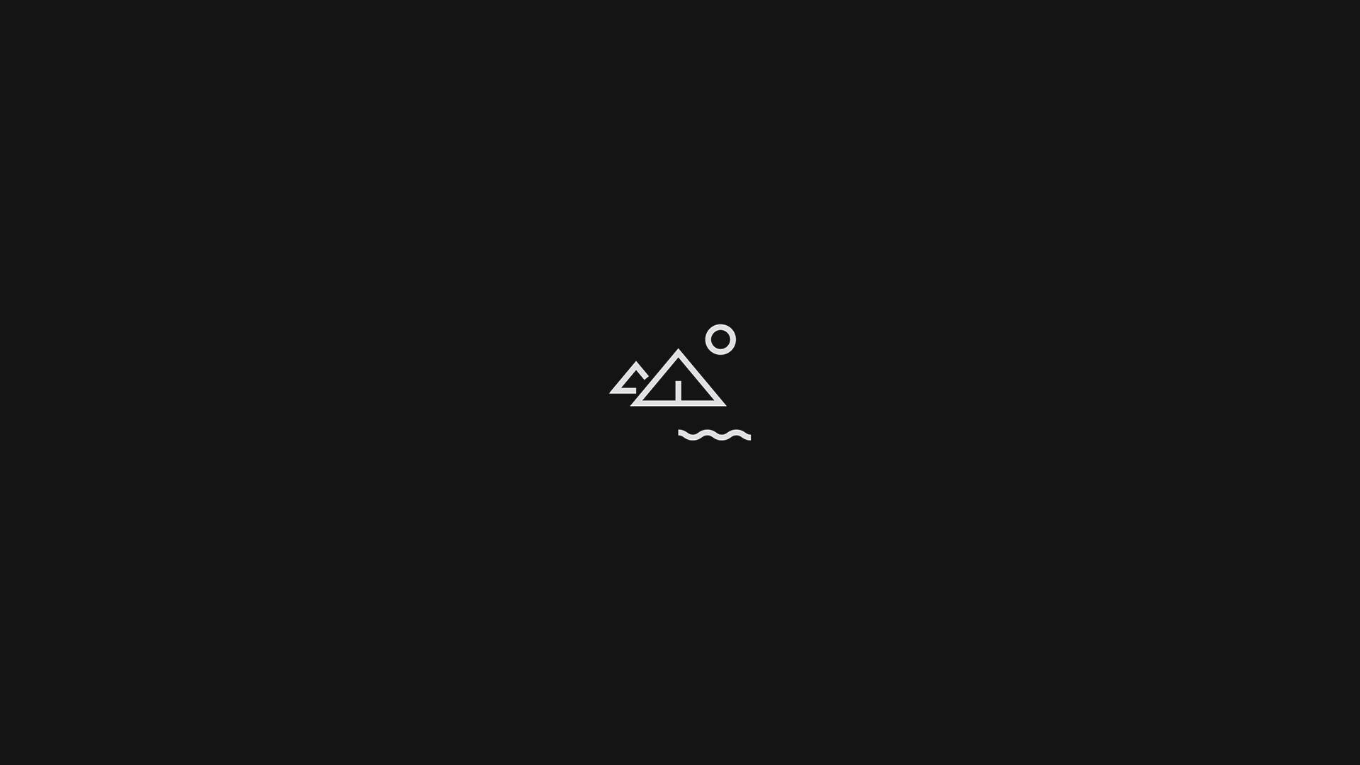 Bjerglinjer minimalistisk æstetik til bærbar Wallpapers