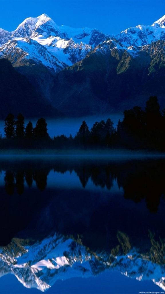Bjergrefleksion Natur iPhone Wallpapers