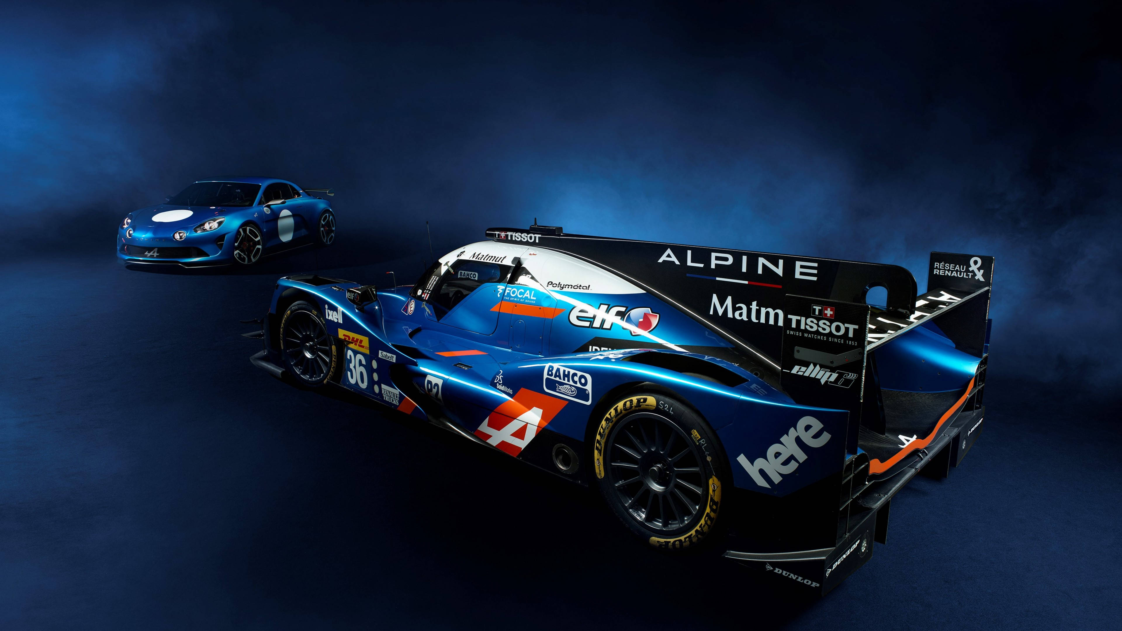 Blå Alpine biler Wallpapers