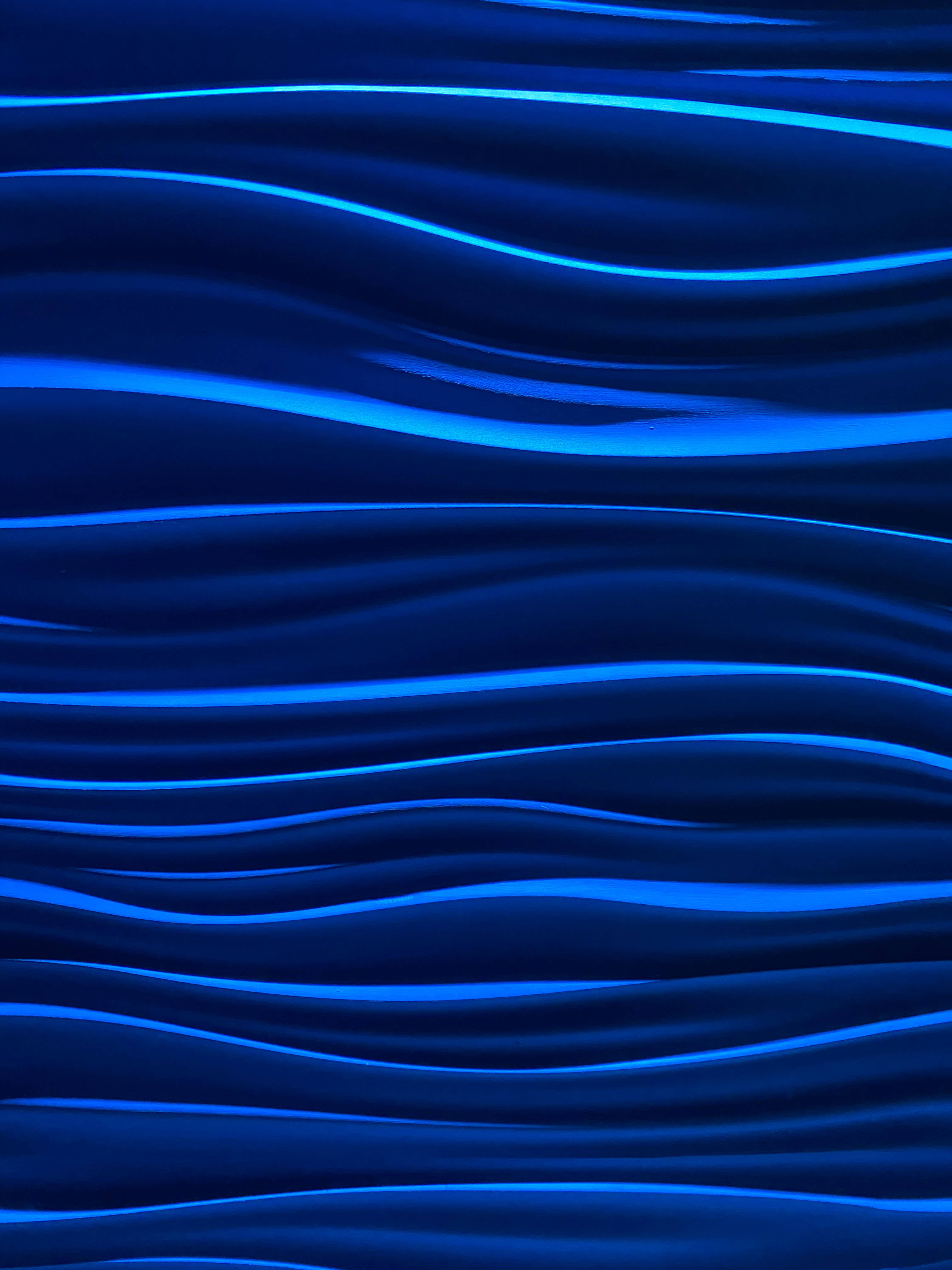 Blå bølger æstetisk mønster Wallpapers