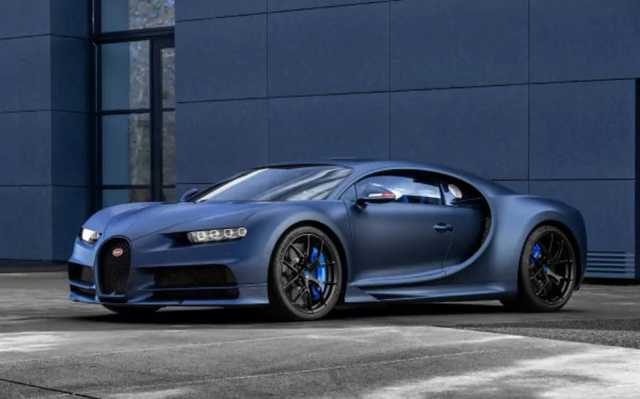 Blå Bugatti Chiron 4K Wallpapers