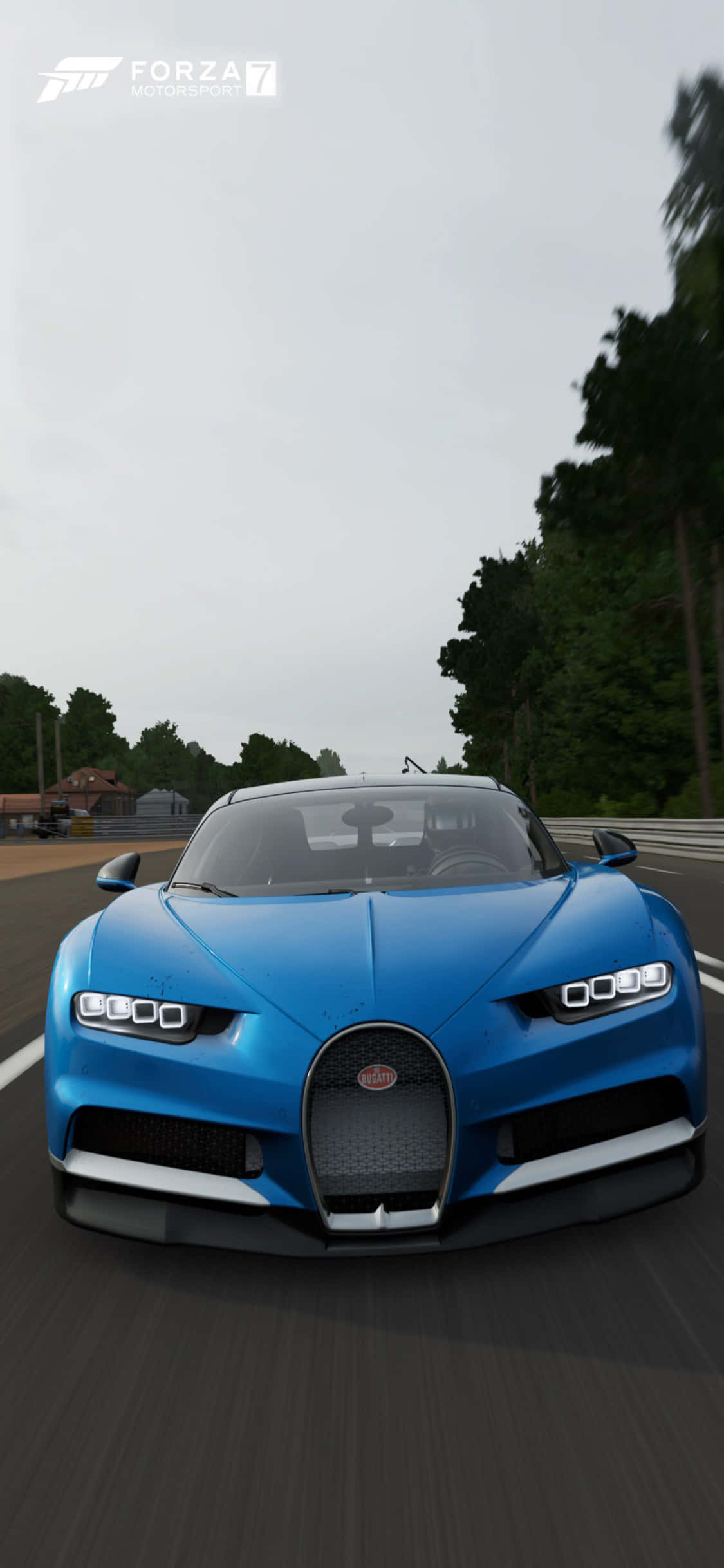 Blå Bugatti Chiron iPhone X Forza Motorsport 7 Baggrund Wallpapers