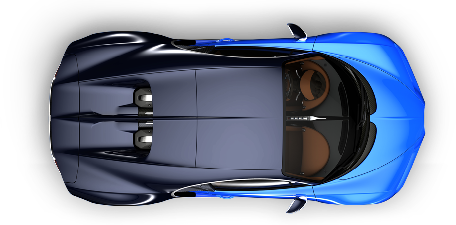 Blå Bugatti set ovenfra Wallpapers