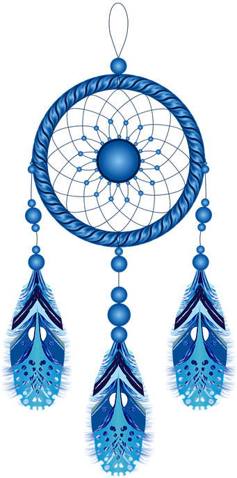 Blå drømmefanger grafik Wallpapers