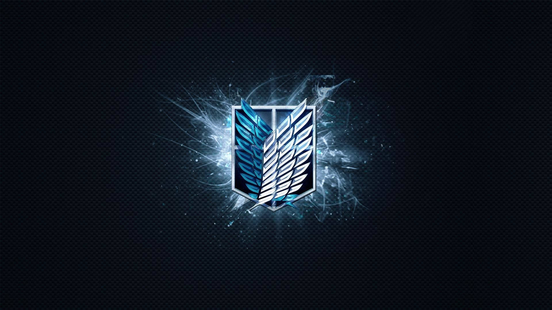 Blå Frihedsvinger Attack On Titan Logo Wallpapers
