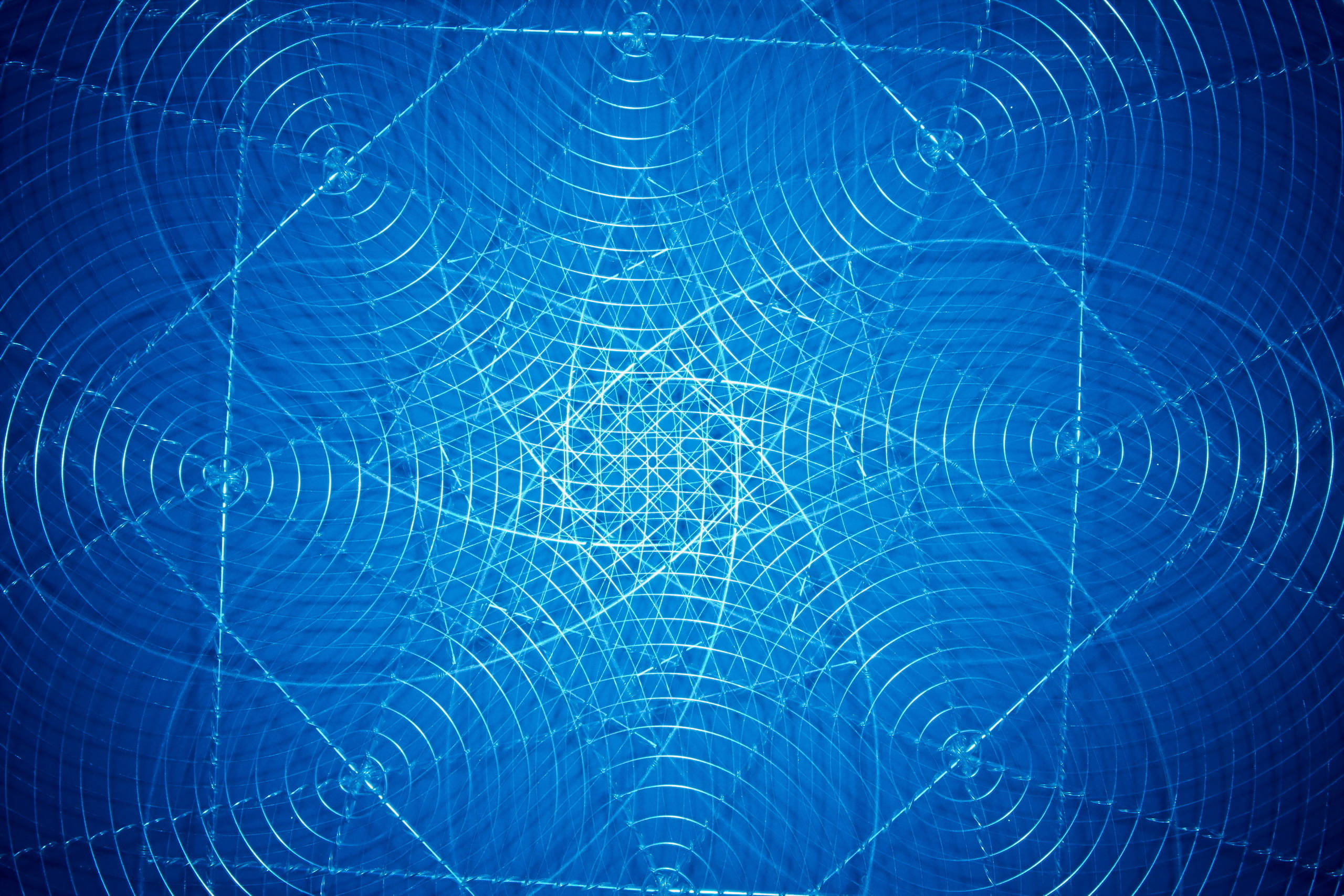 Blå geometrisk abstrakt kunst Wallpapers