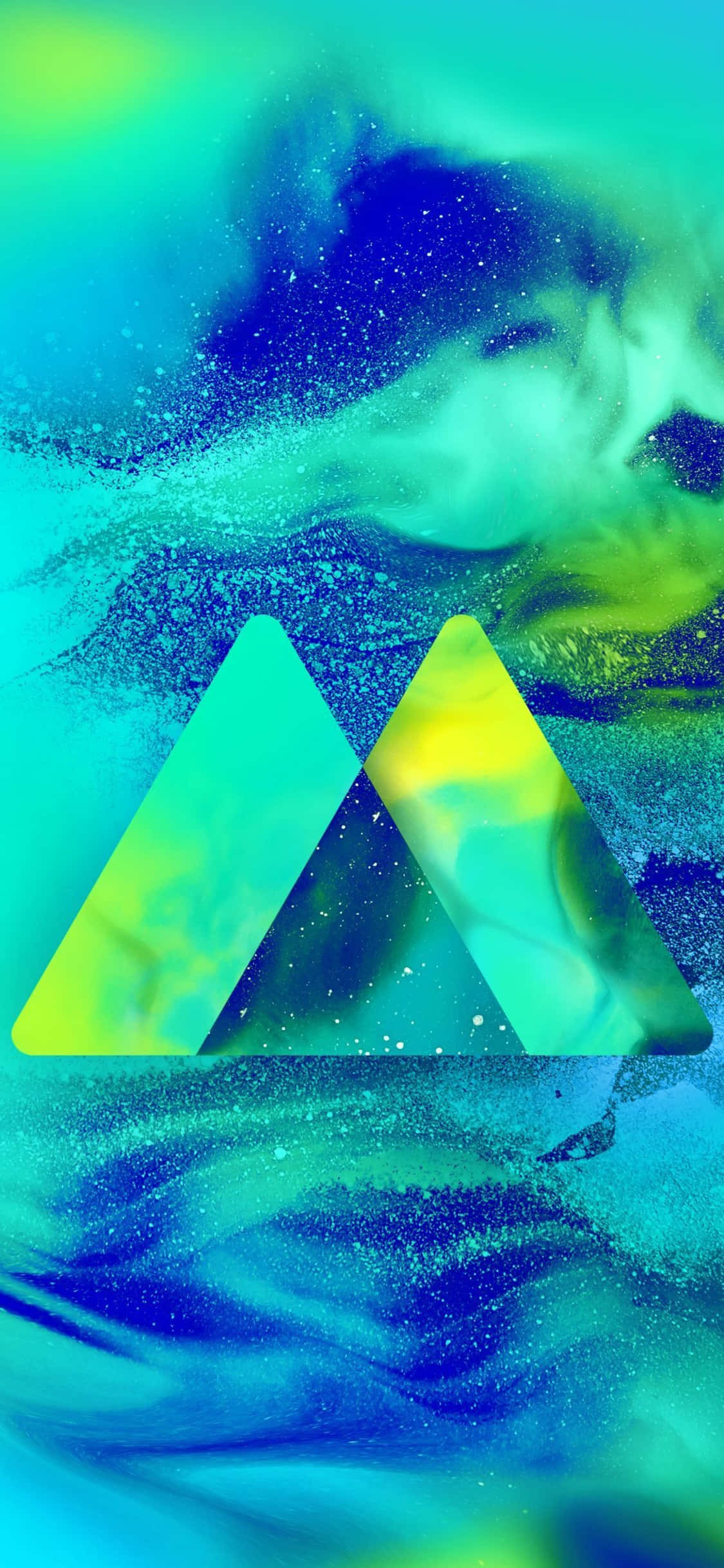 Blå Grøn iPhone XS M Serie Baggrund Wallpapers