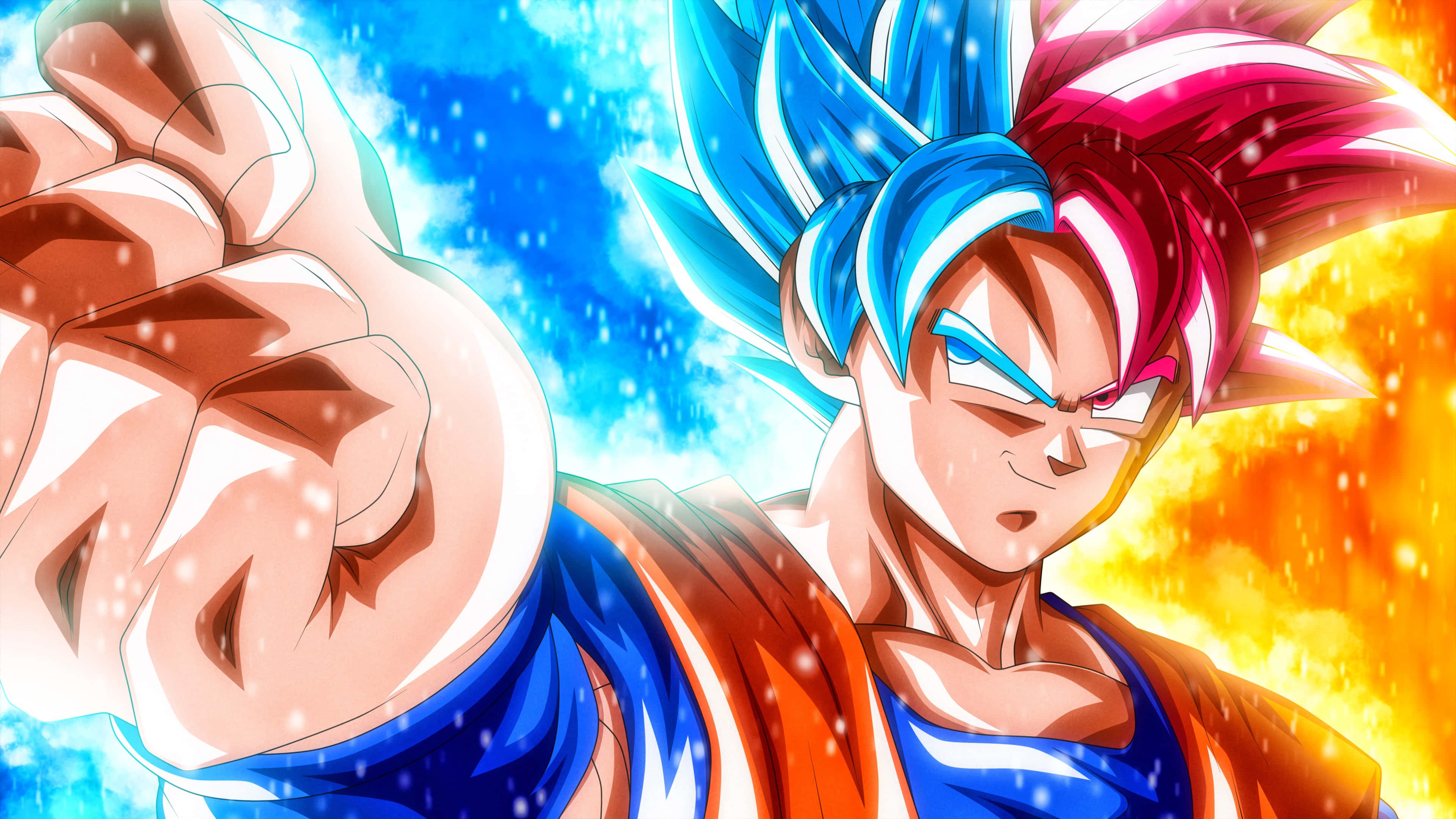Blå Gul Dragon Ball Super Billede Wallpapers
